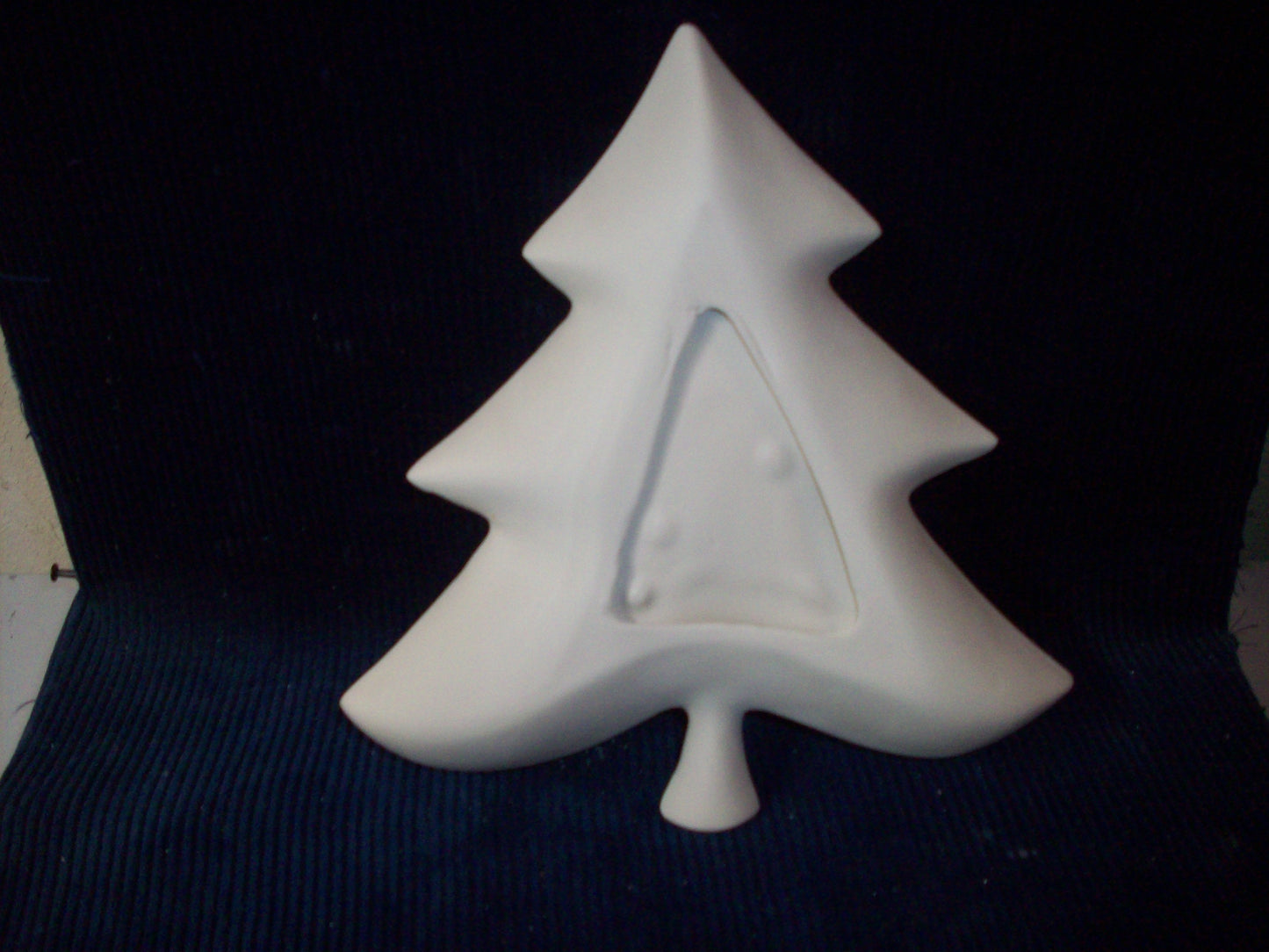 Ceramic Ready To Paint Christmas Tree Plate