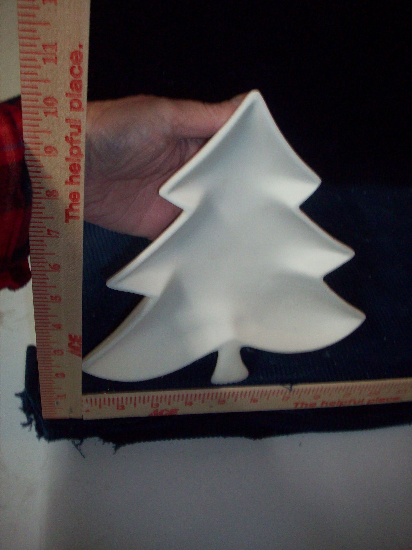 Ceramic Ready To Paint Christmas Tree Plate