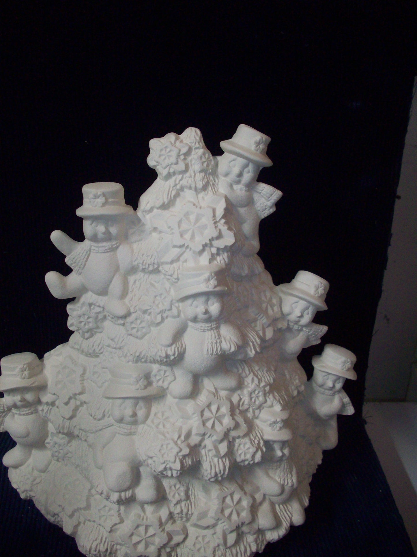 Ceramic Ready To Paint Bisque Snowman Tree