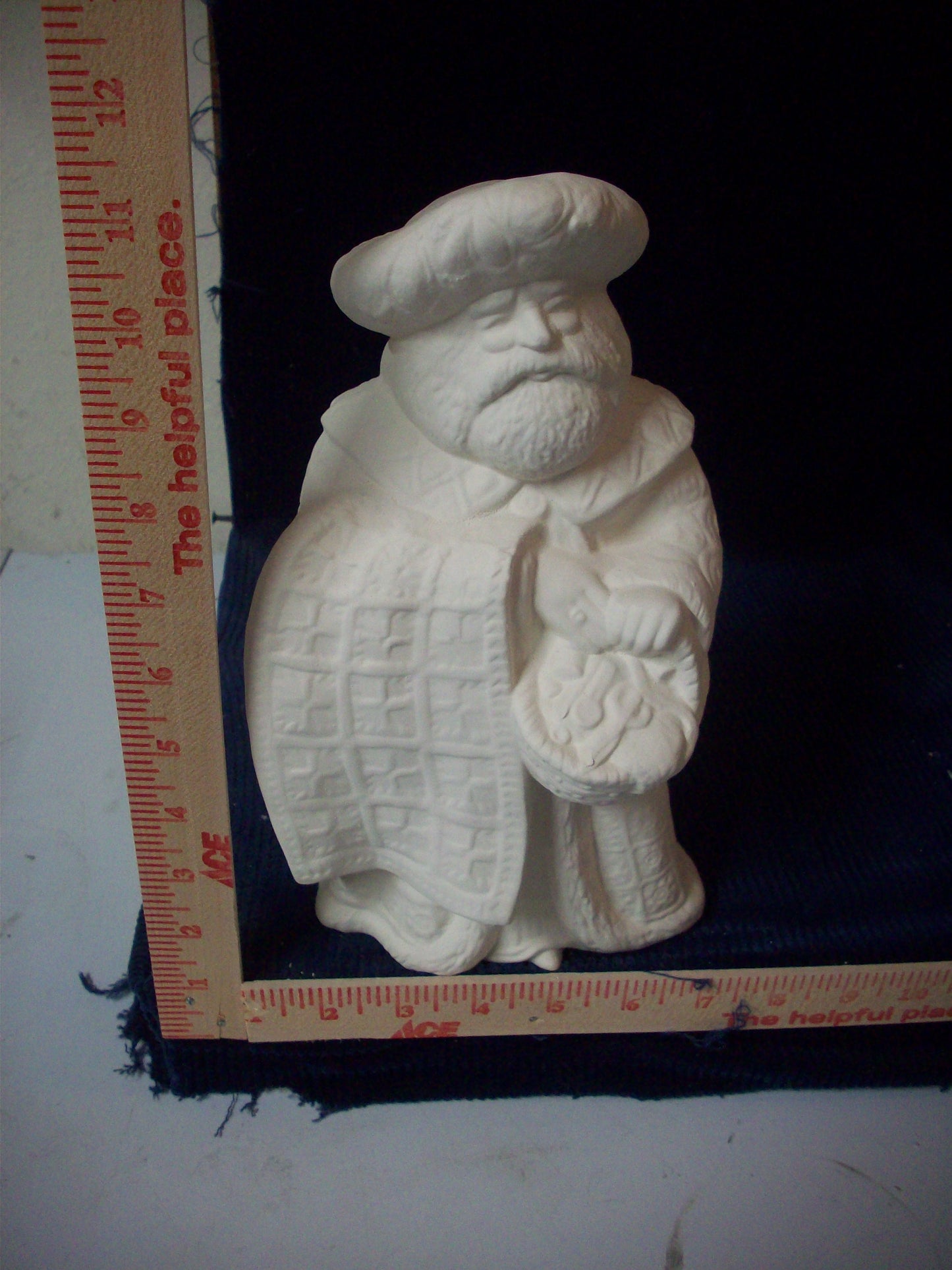 Ceramic Ready To Paint Gare Antique Quilt Santa