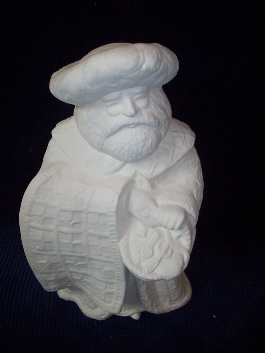 Ceramic Ready To Paint Gare Antique Quilt Santa