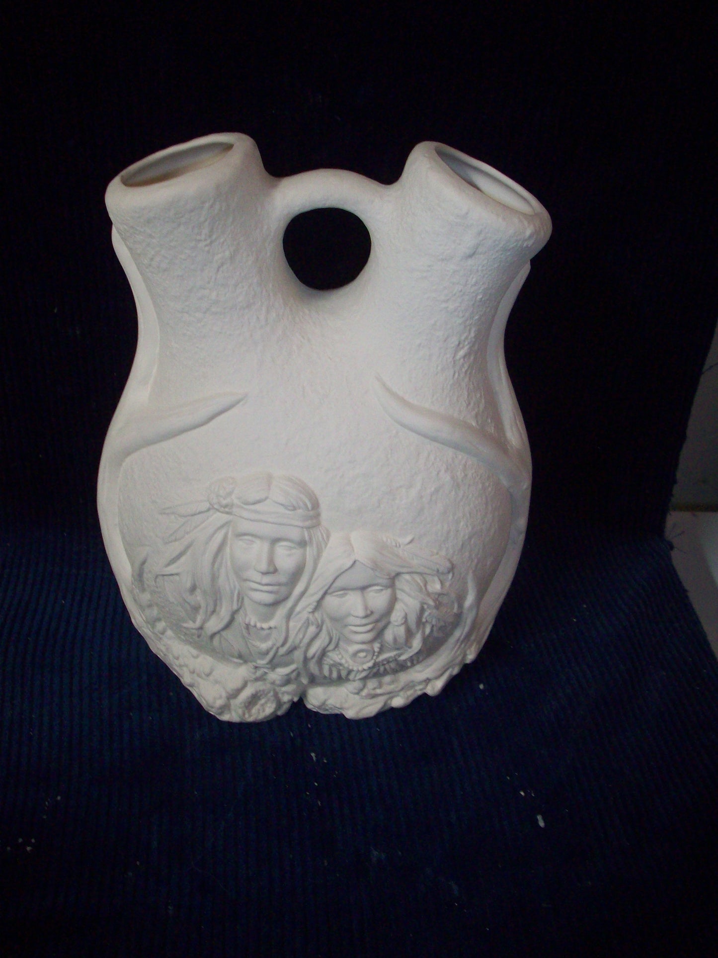 Ceramic Ready To Paint Native American Wedding Vase