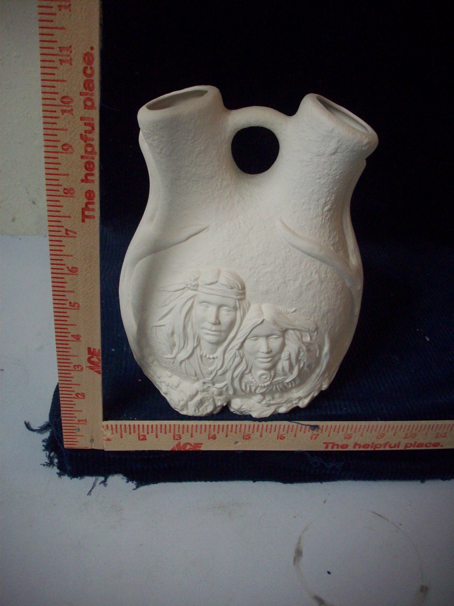 Ceramic Ready To Paint Native American Wedding Vase