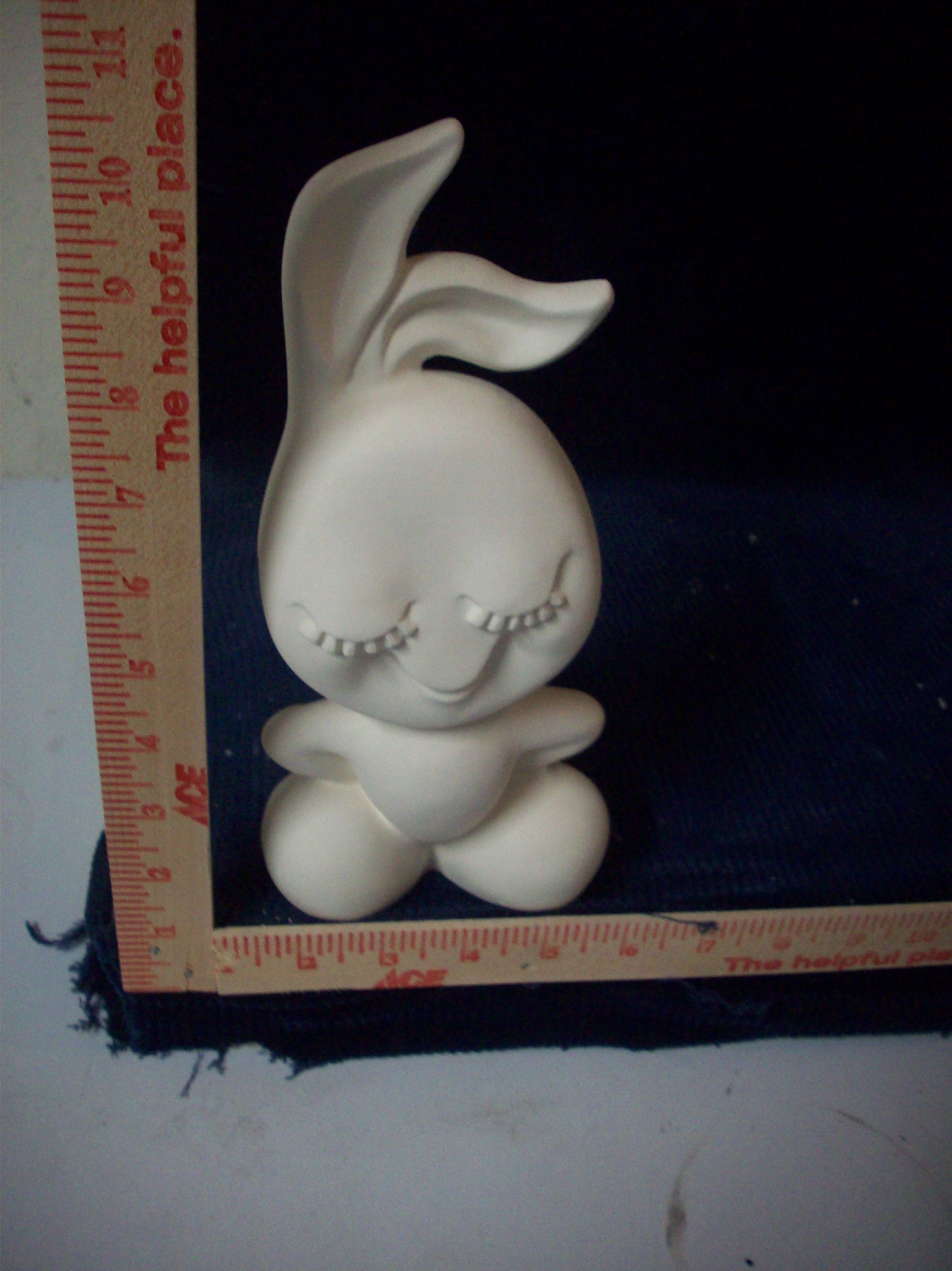 Ceramic Ready To Paint Bunny Girl With Eye Lashes