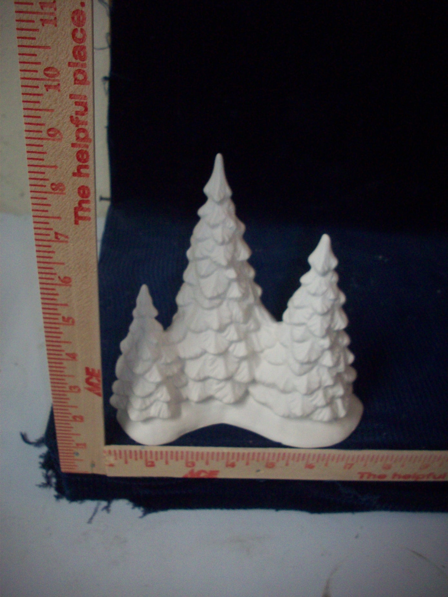 Ceramic Ready To Paint Group of Three Christmas Tree's