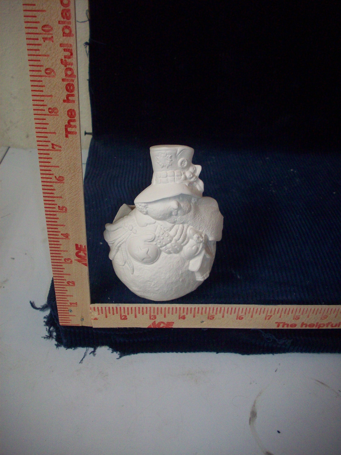 Ceramic Ready To Paint Snowmen Pen Holder