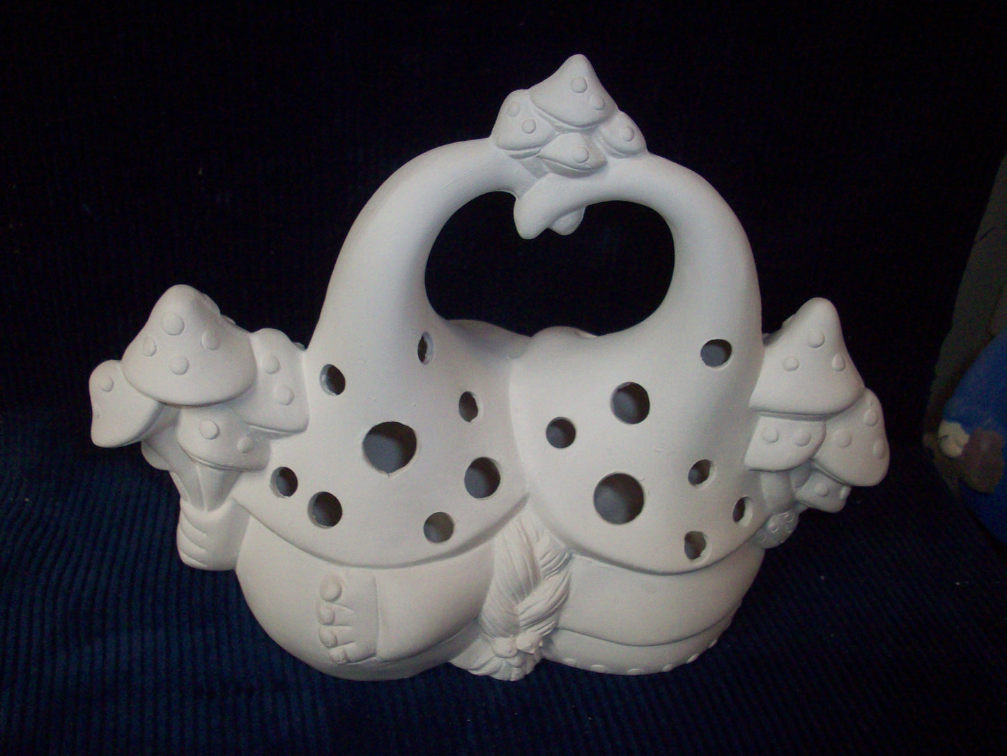 Ceramic Ready To Paint Kissing Mushroom Gnomes