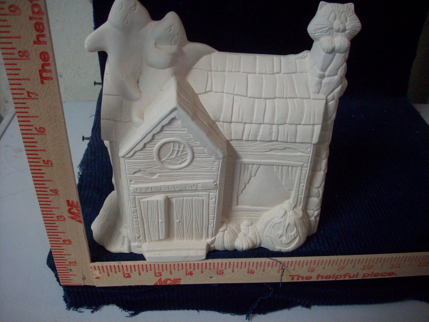 Ceramic Ready to Paint Halloween Haunted House