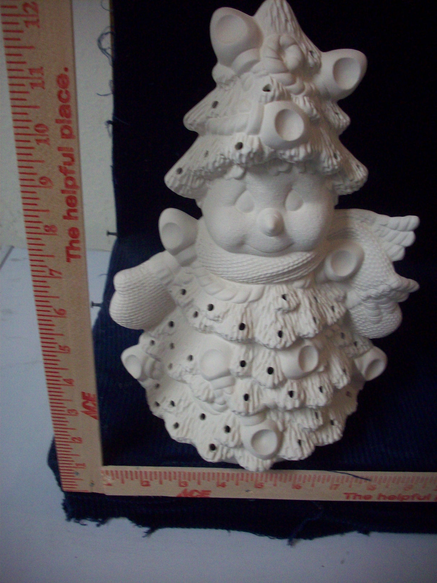 Ceramic Ready To Paint Christmas Tree Snowman