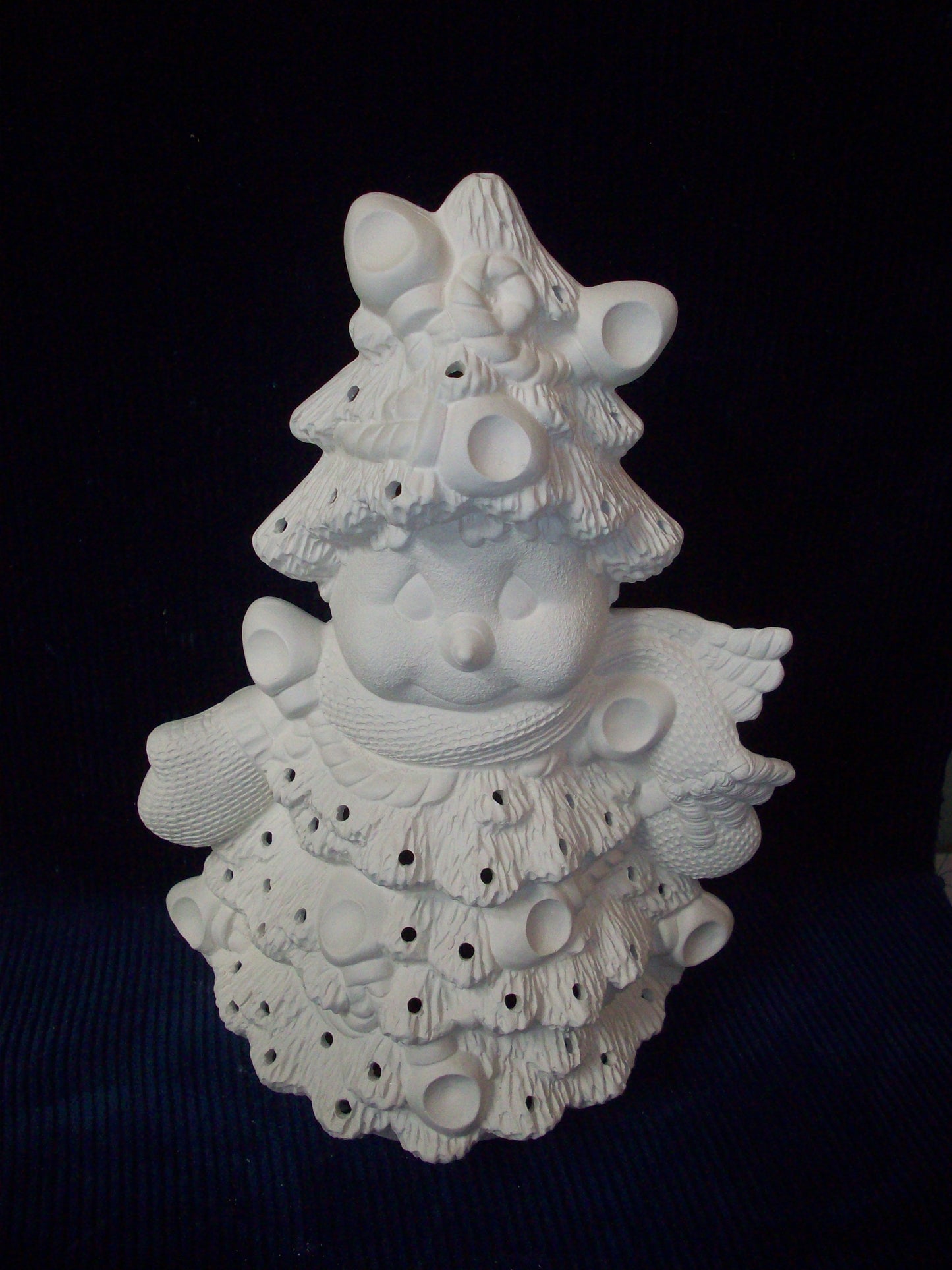 Ceramic Ready To Paint Christmas Tree Snowman