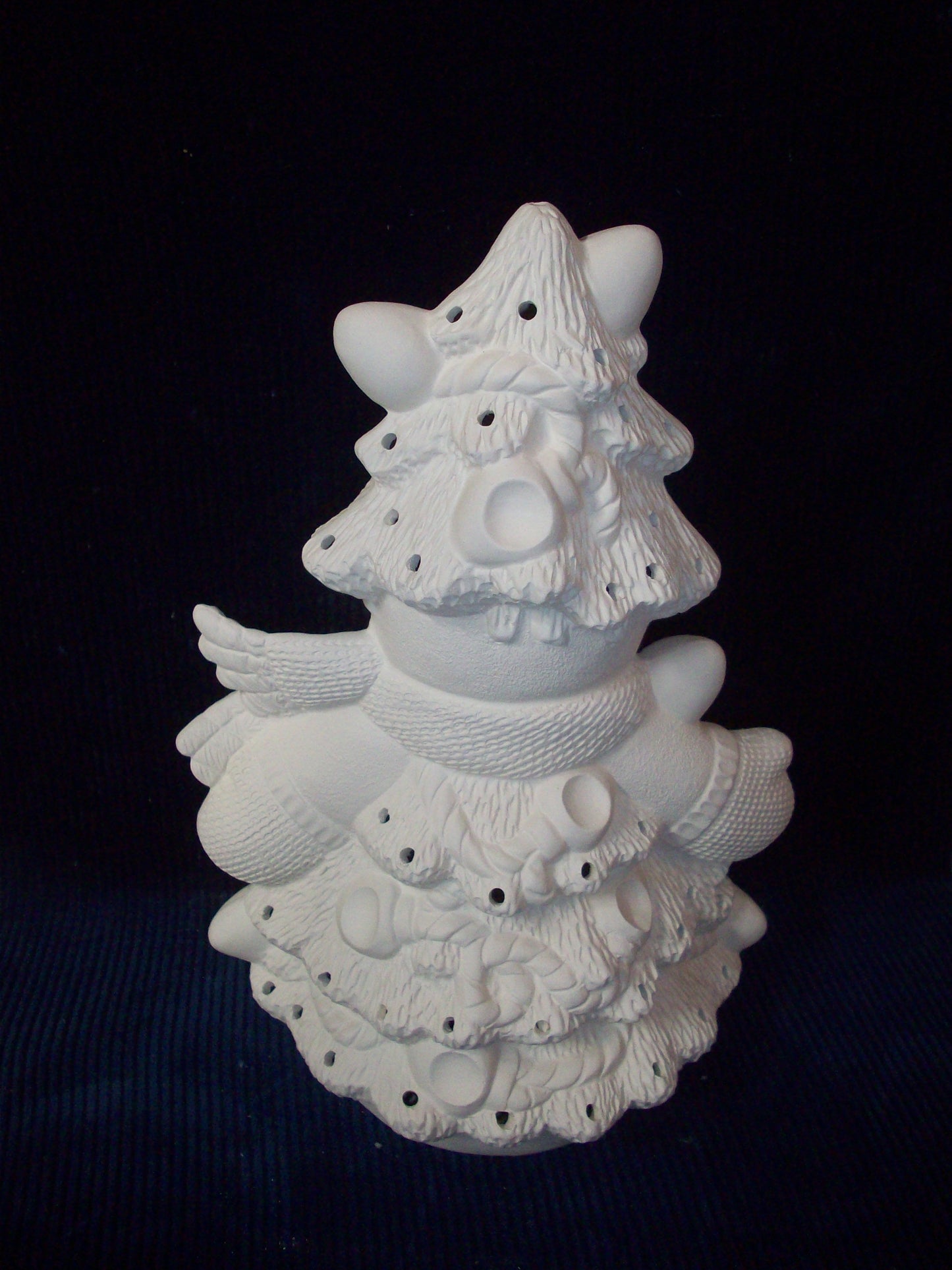 Ceramic Ready To Paint Christmas Tree Snowman