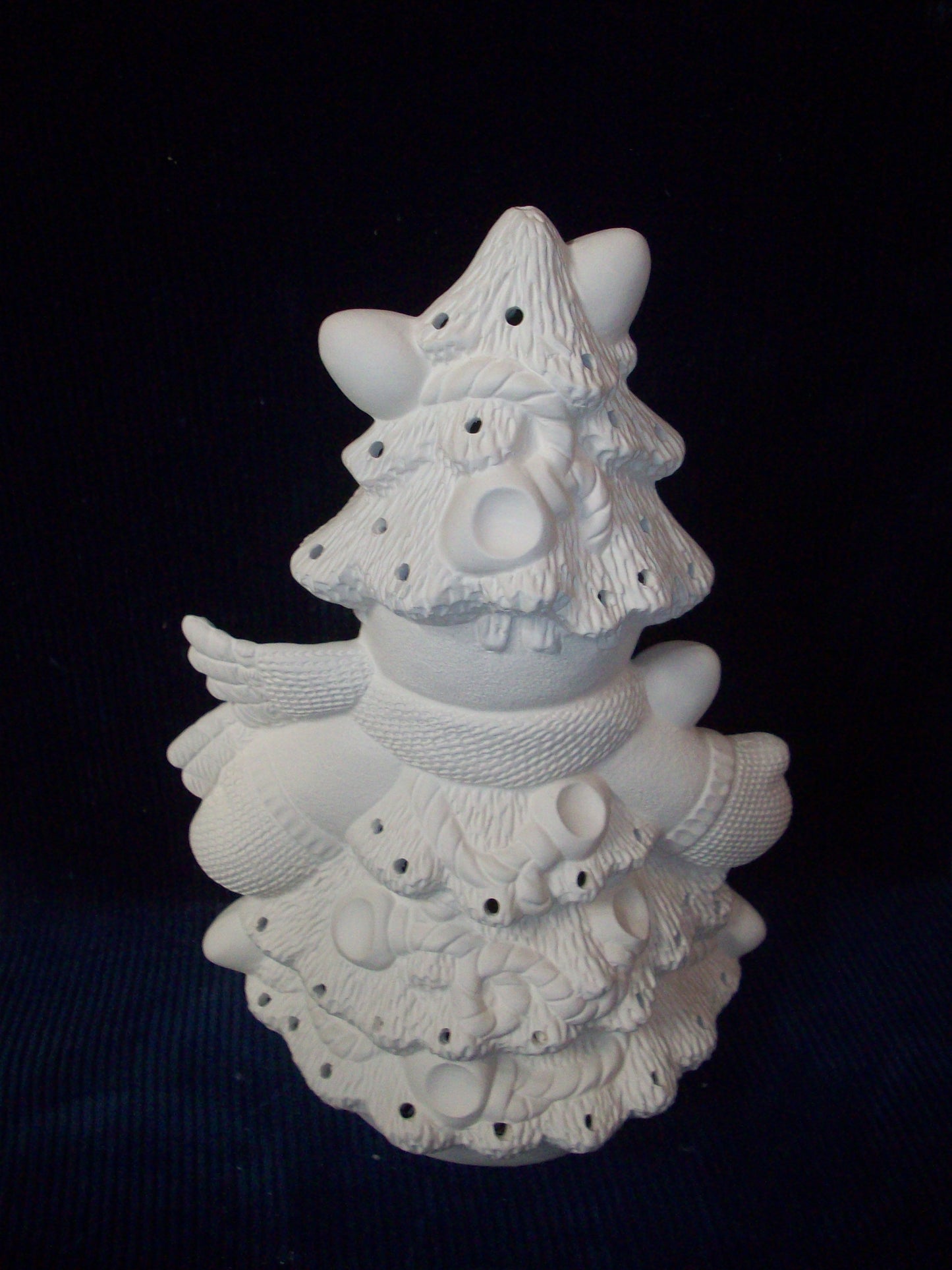 Ceramic Ready To Paint Christmas Tree Snowman