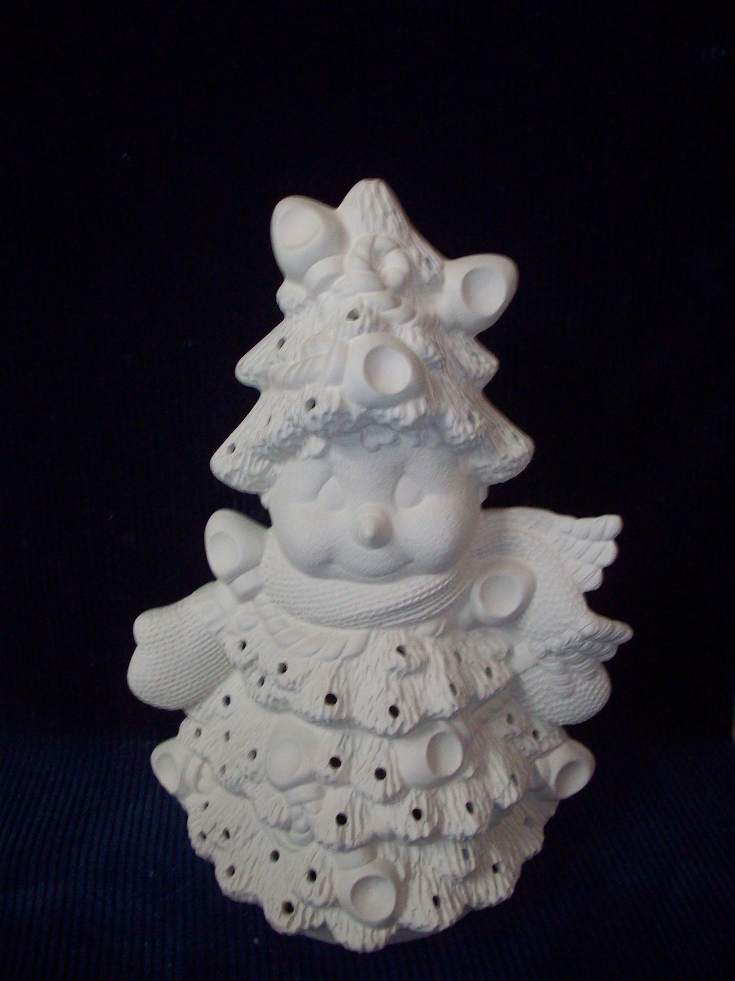 Ceramic Ready To Paint Christmas Tree Snowman