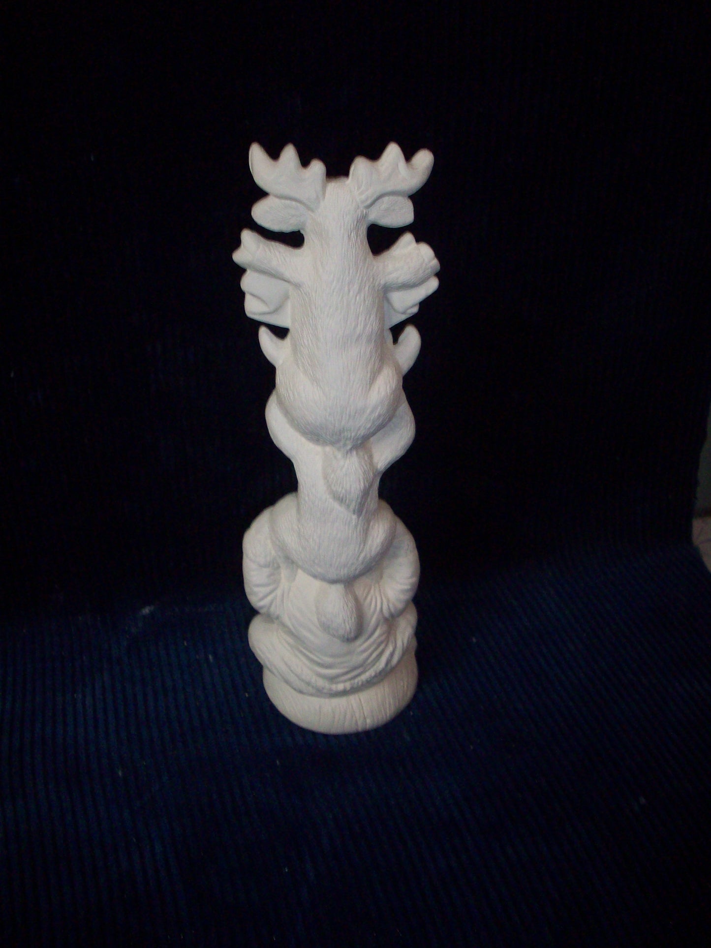 Ceramic Ready To Paint Stackable Santa with Reindeer's