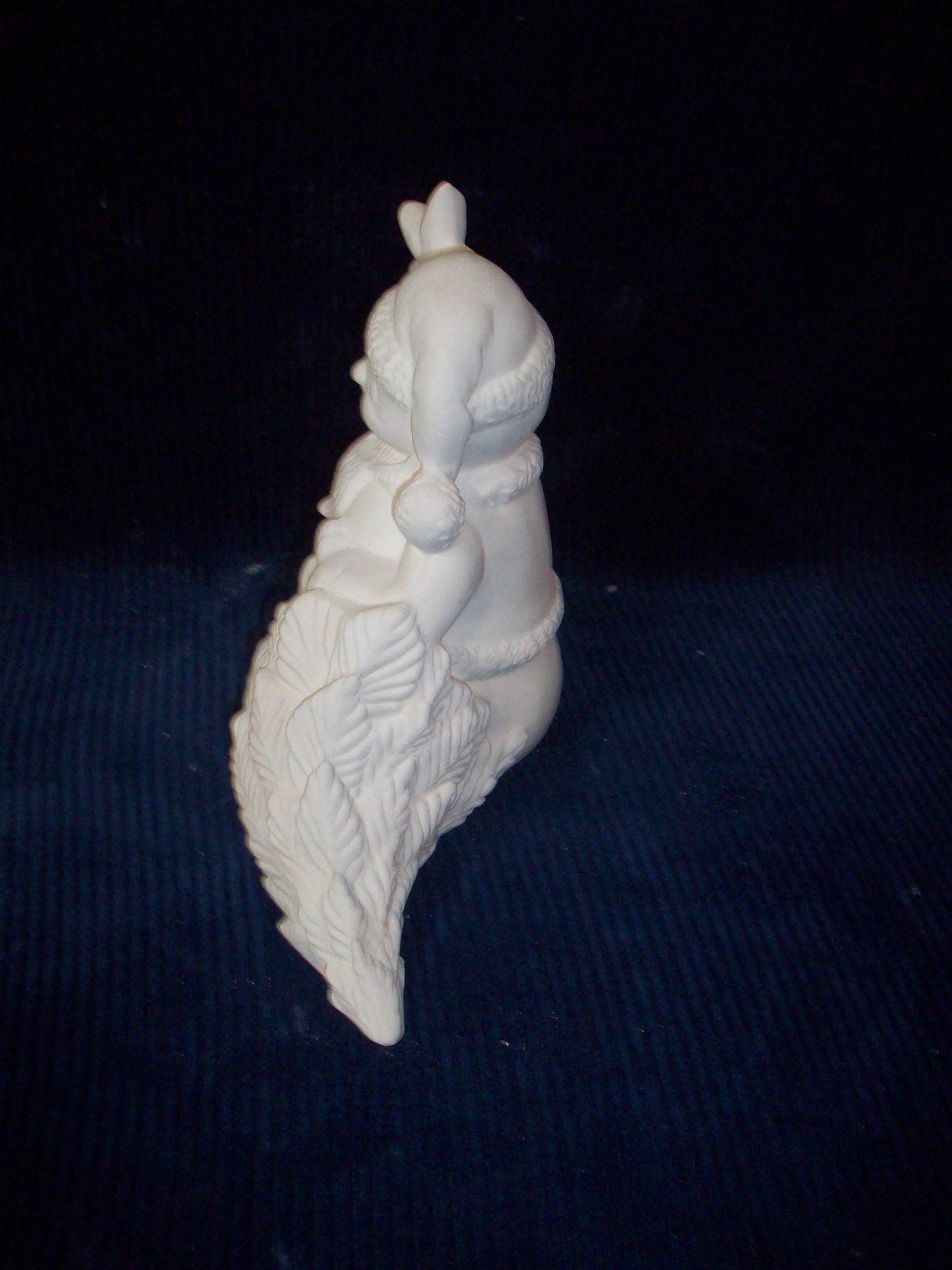 Ceramic Ready To Paint Snowmen Holding a Star Pulling a Christmas Tree