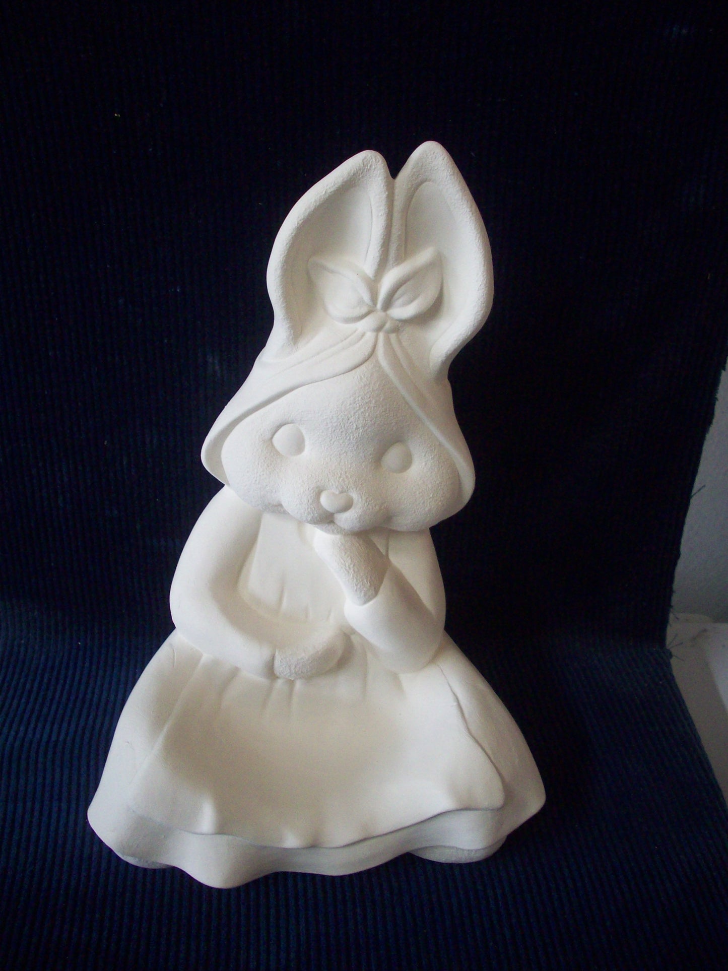 Ceramic Ready To Paint Large Girl Bunny Mama with Apron