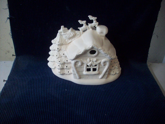 Ceramic Ready To Paint Santa's North Pole House