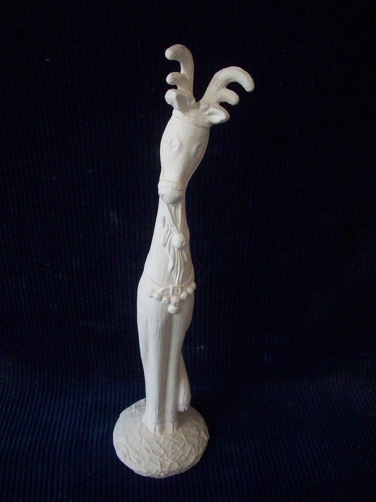 Ceramic Ready To Paint Reindeer Tall on Base