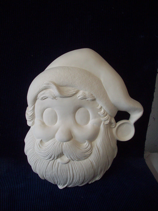 Ceramic Ready To Paint Santa Face with Hat