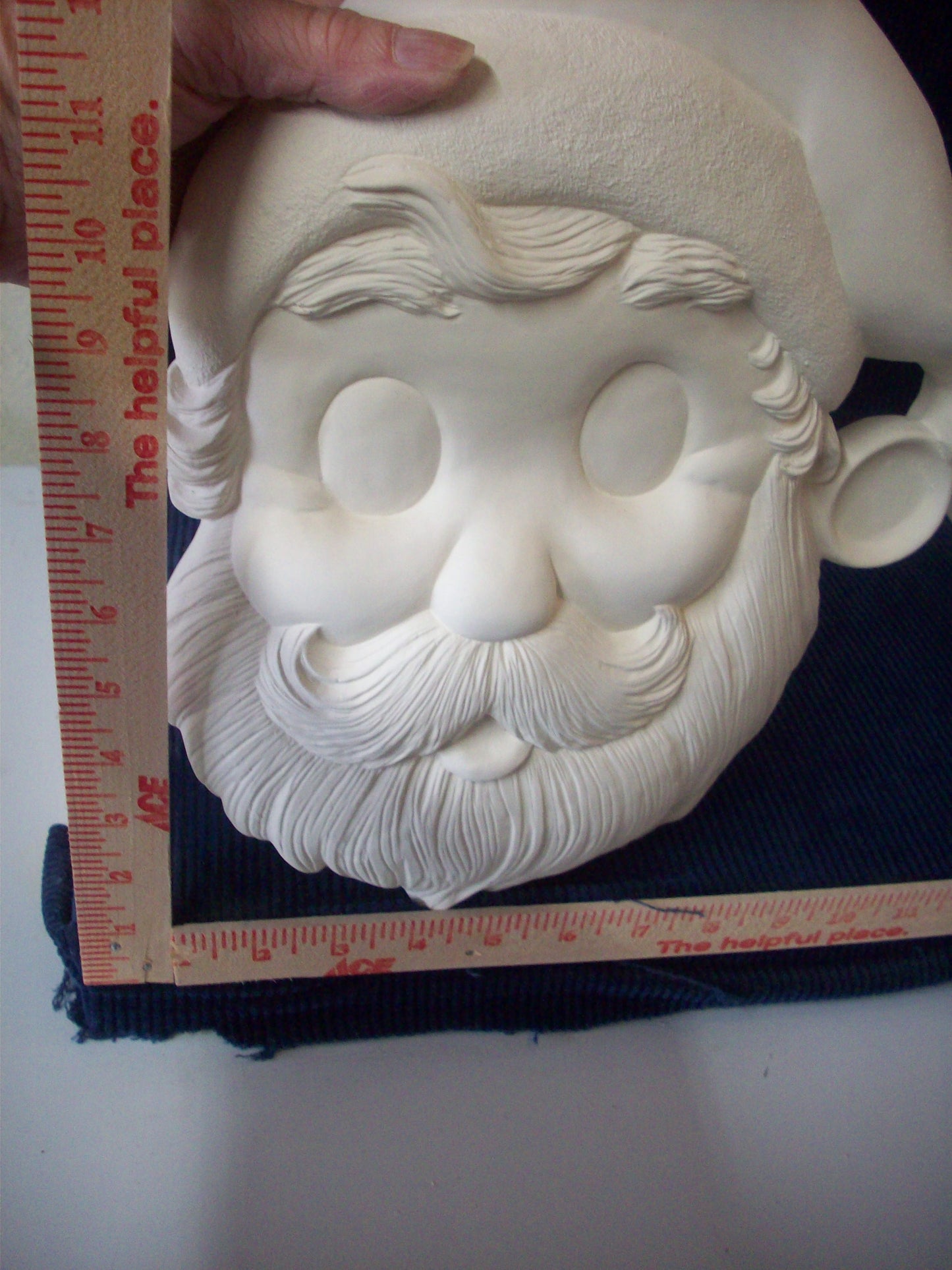 Ceramic Ready To Paint Santa Face with Hat