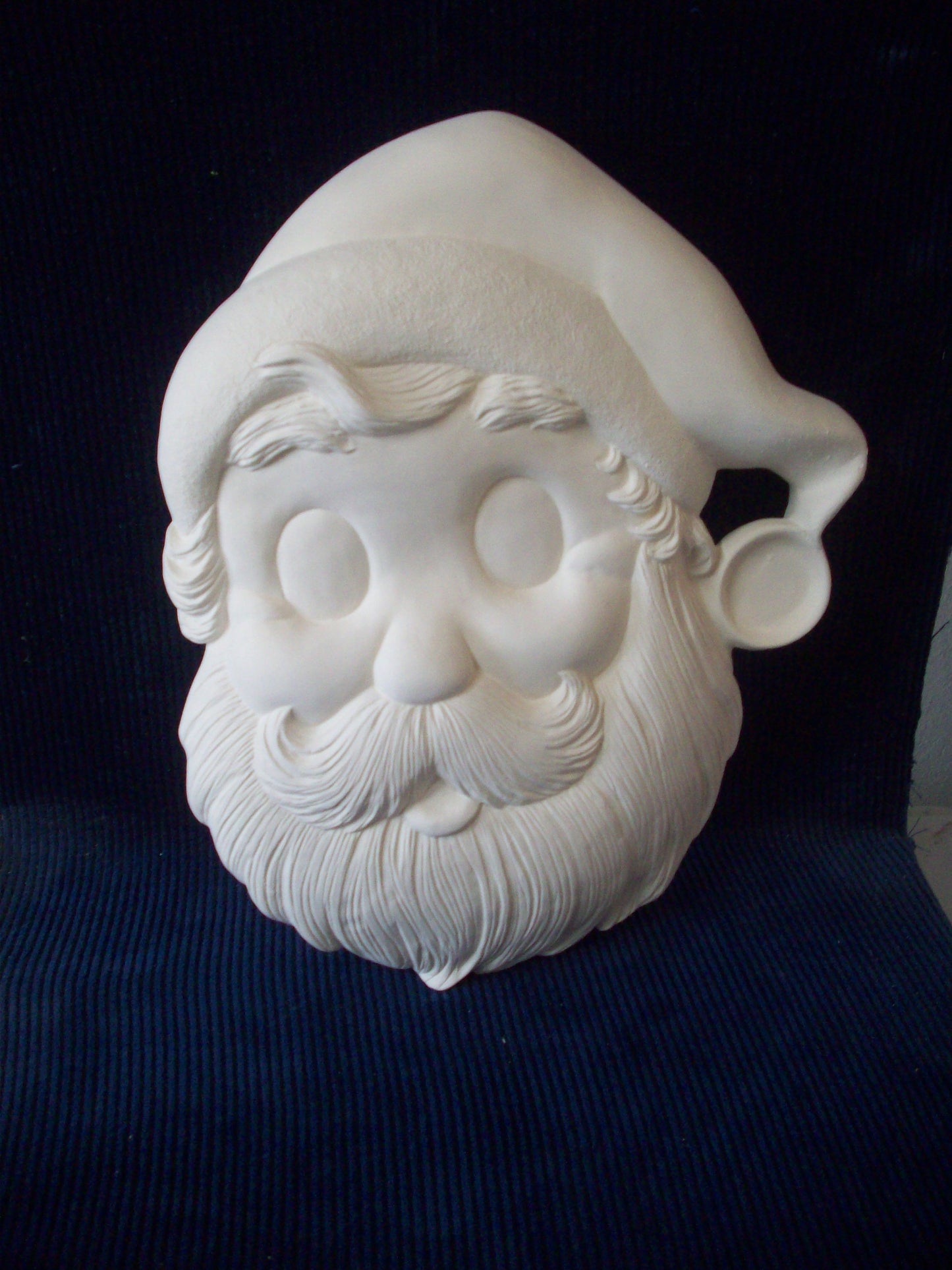 Ceramic Ready To Paint Santa Face with Hat