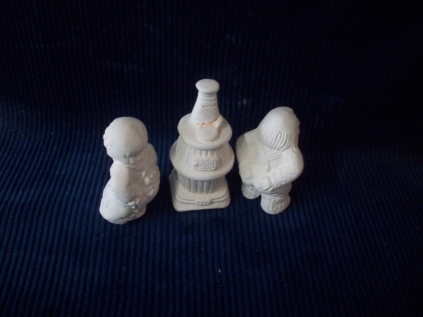 Ceramic Ready To Paint Small Mr. and Mrs. Claus Butt Warmers