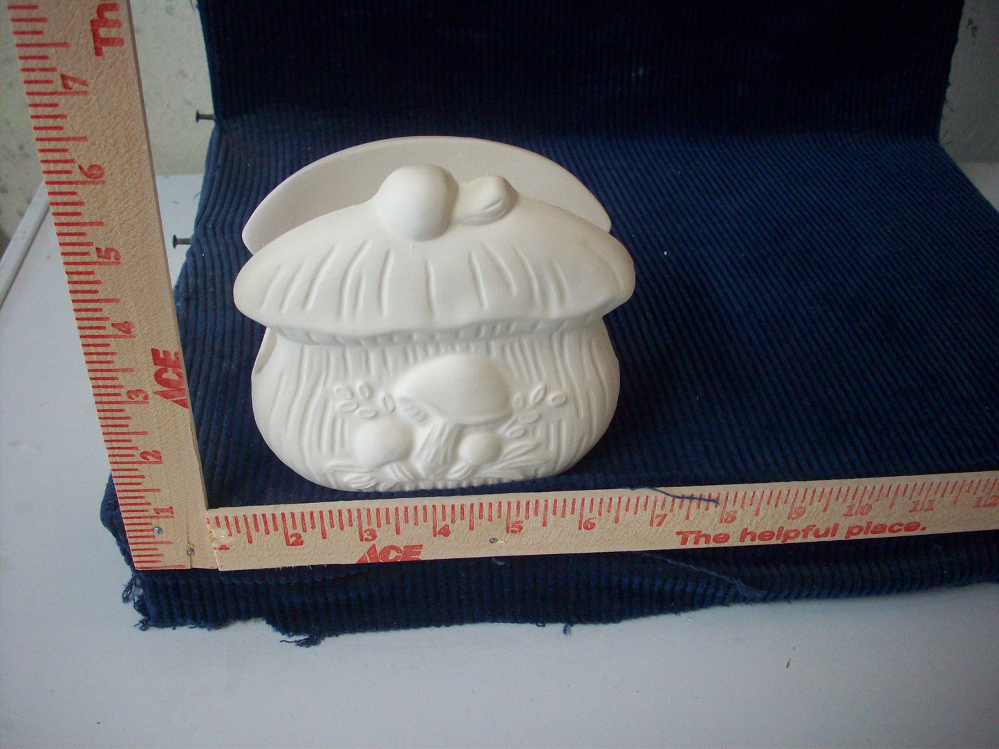 Ceramic Ready To Paint Mushroom Napkin Holder