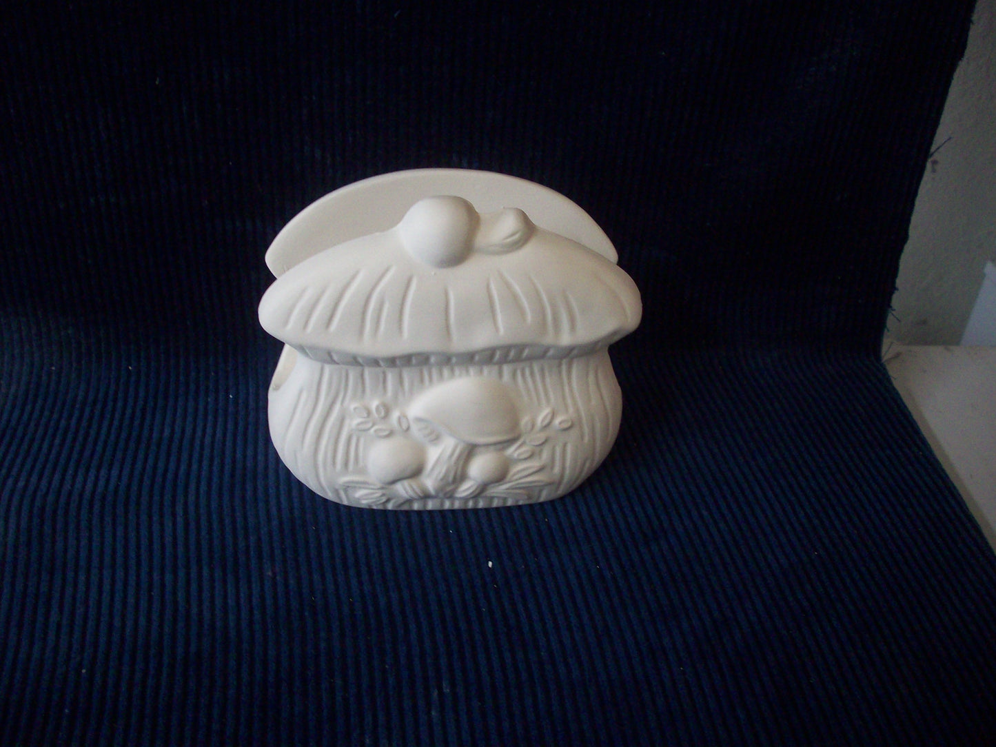 Ceramic Ready To Paint Mushroom Napkin Holder