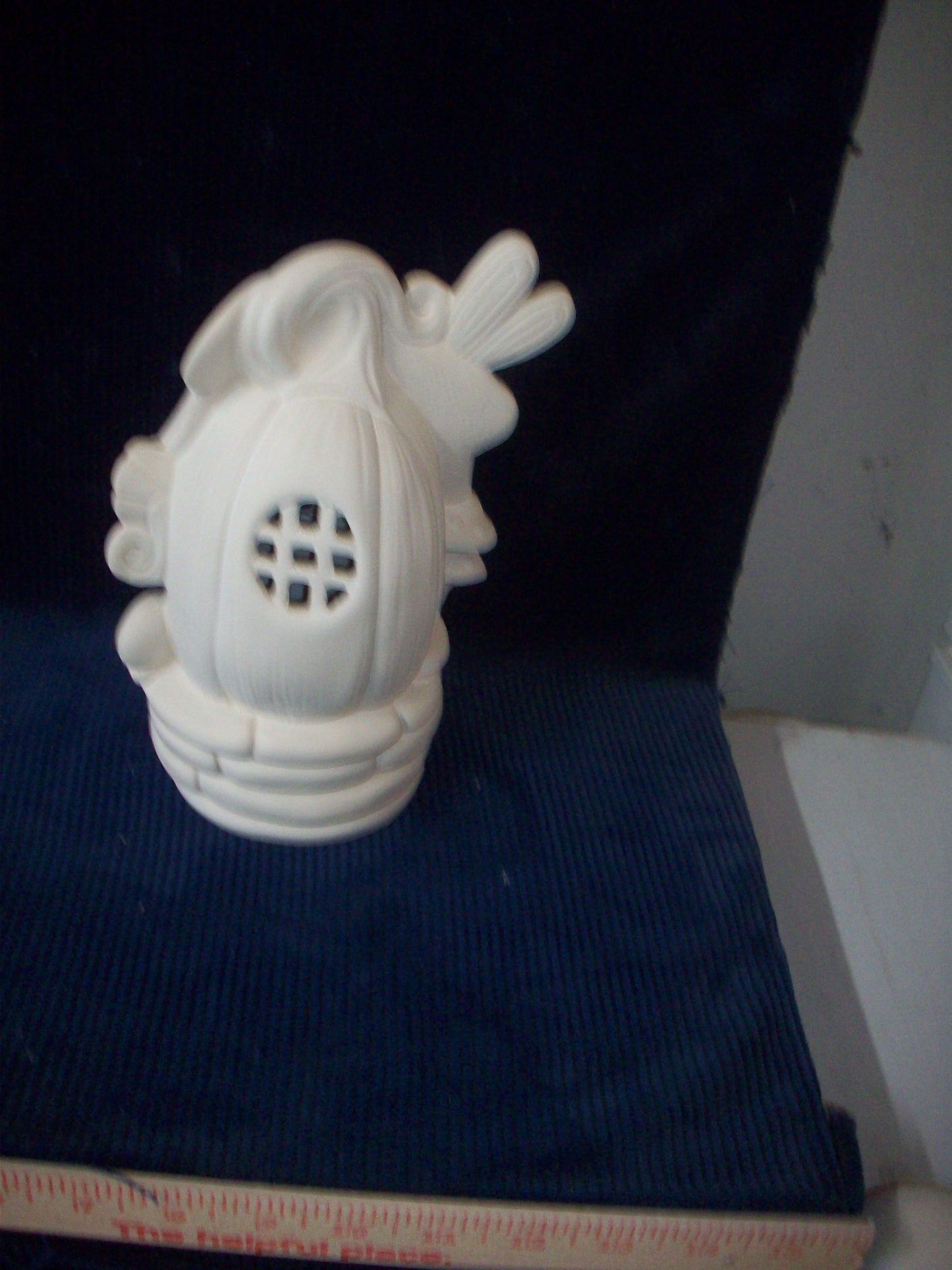 Ceramic Ready To Paint Dragon Fly Pumpkin Fairy House