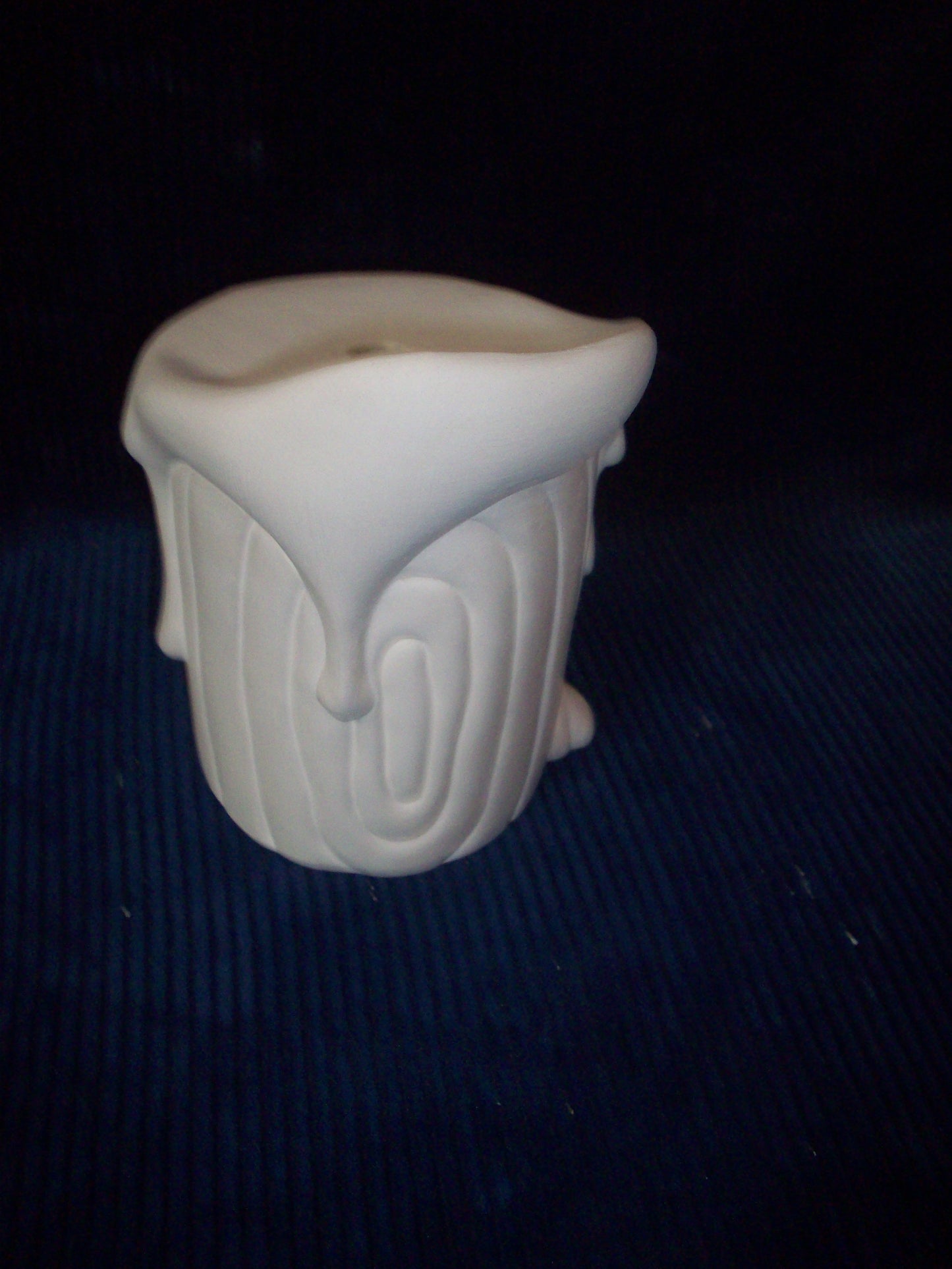 Ceramic Ready To Paint Small Grumpy Candle