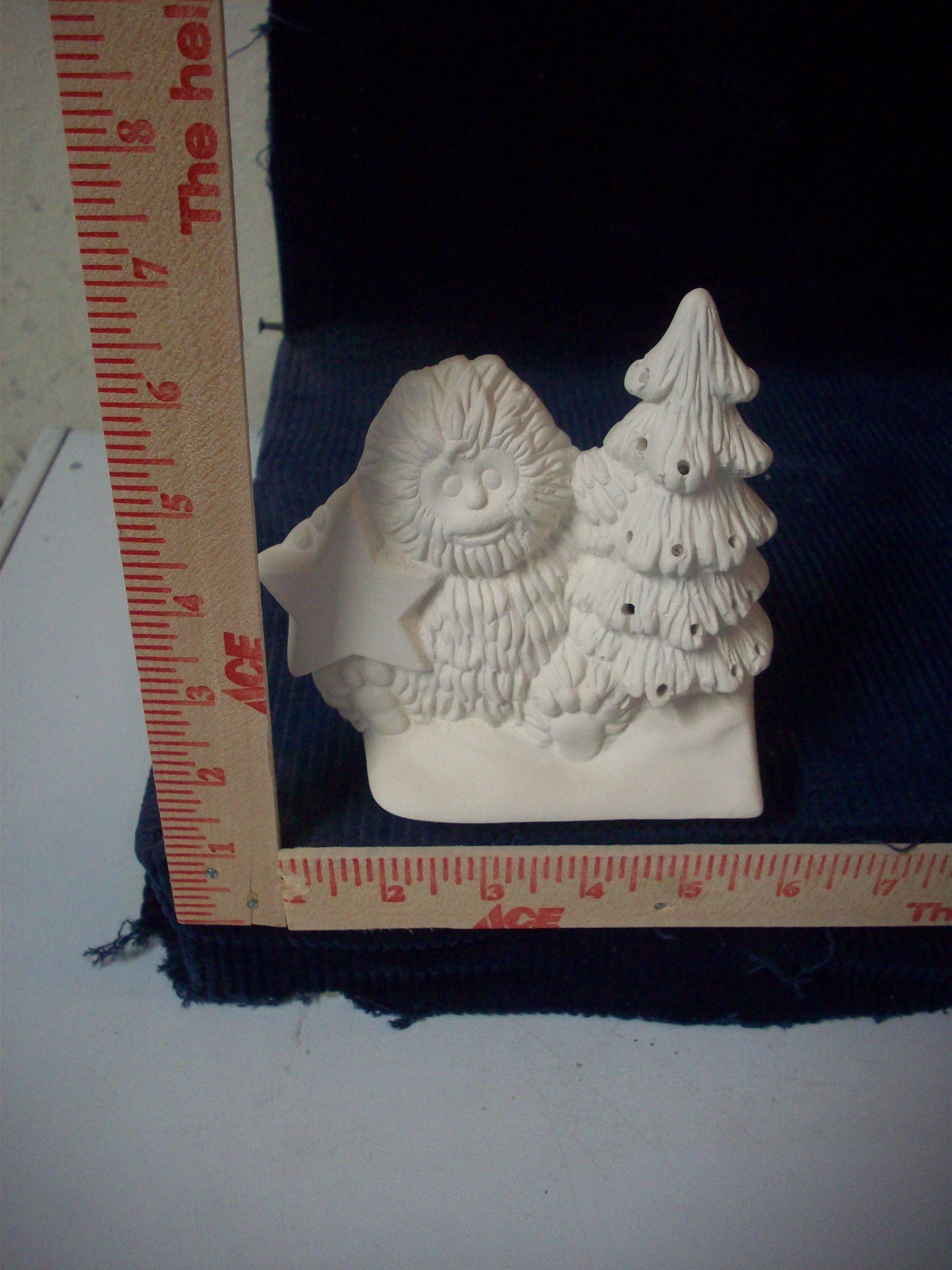 Ceramic Ready To Paint Yeti With Christmas Tree Truck Insert