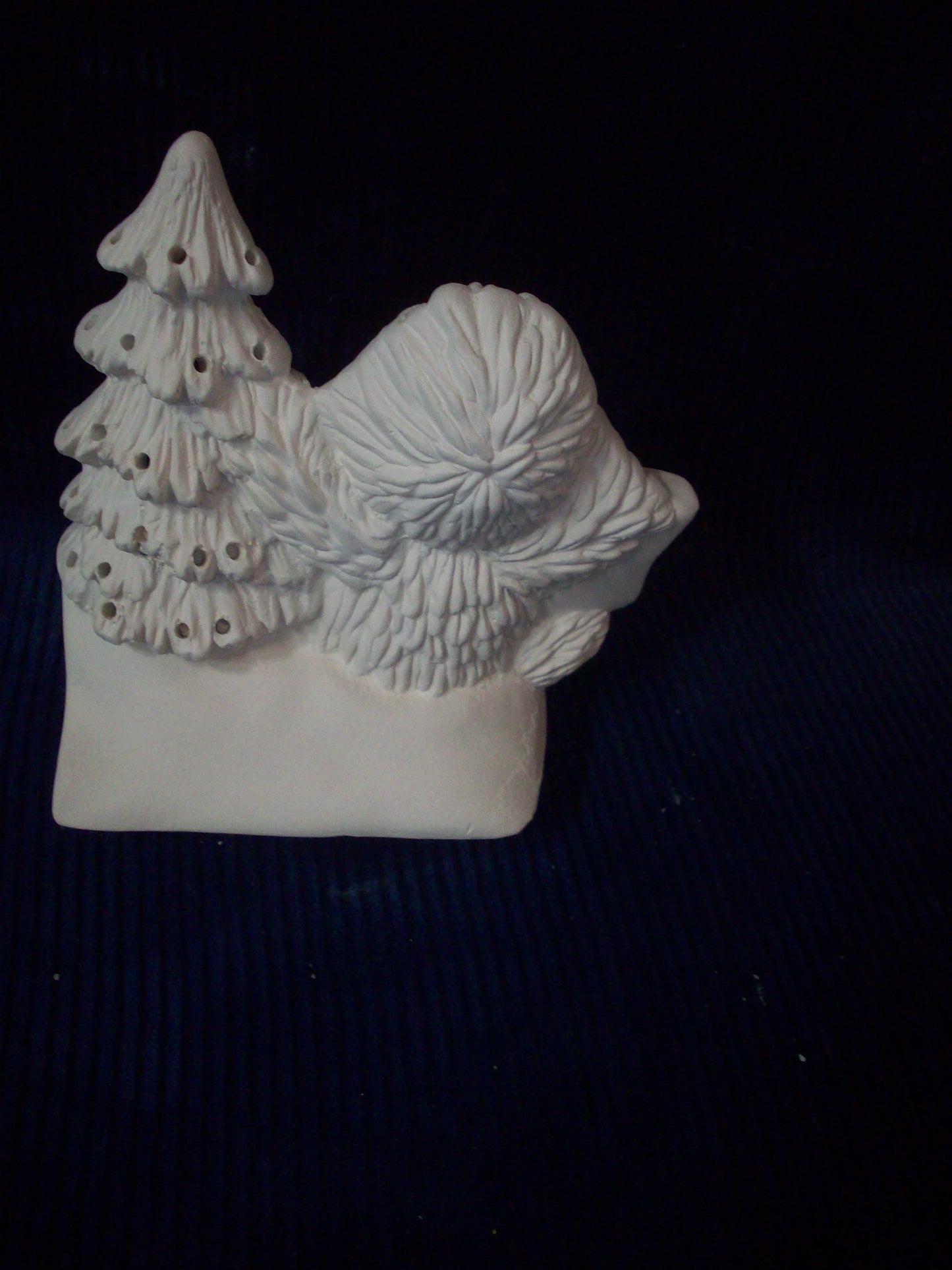 Ceramic Ready To Paint Yeti With Christmas Tree Truck Insert