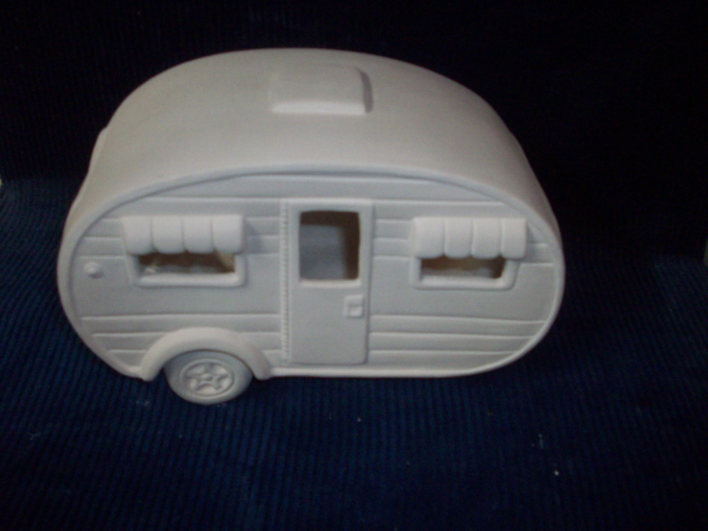 Ceramic Ready To Paint Pull Behind Camper