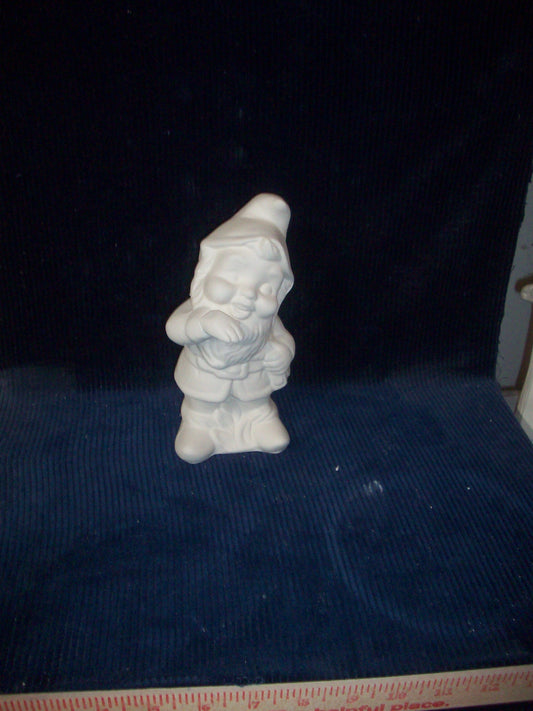 Ceramic Ready To Paint Smiling Gnome