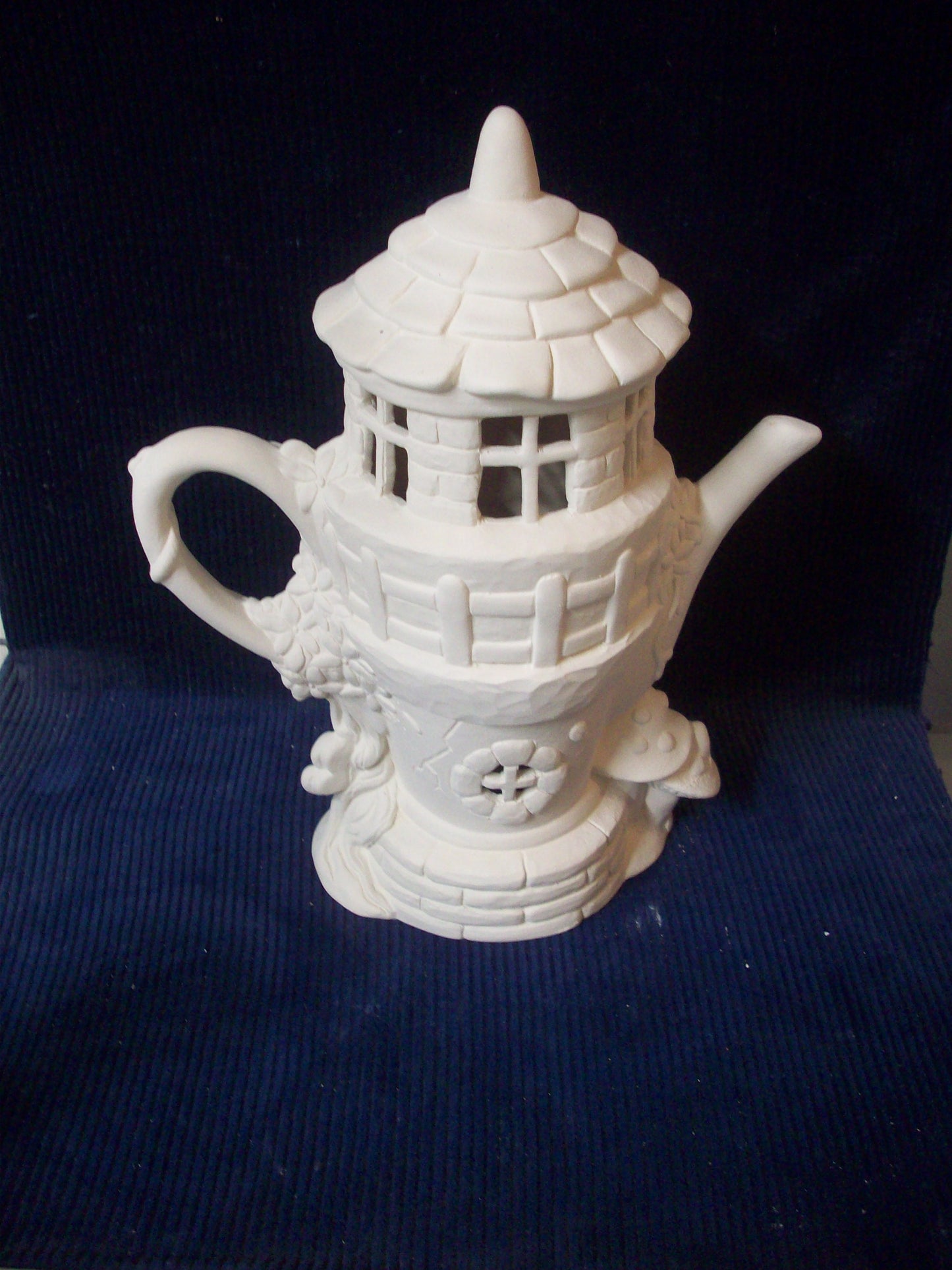 Ceramic Ready To Paint Teapot Fairy House