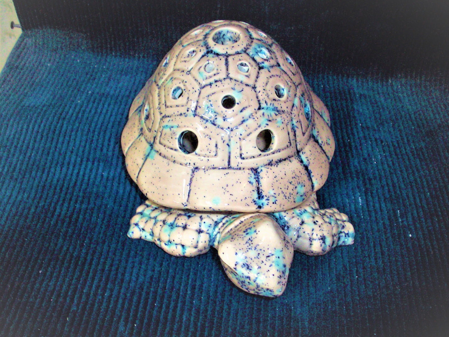 Ceramic Glazed Northern Lights Turtle