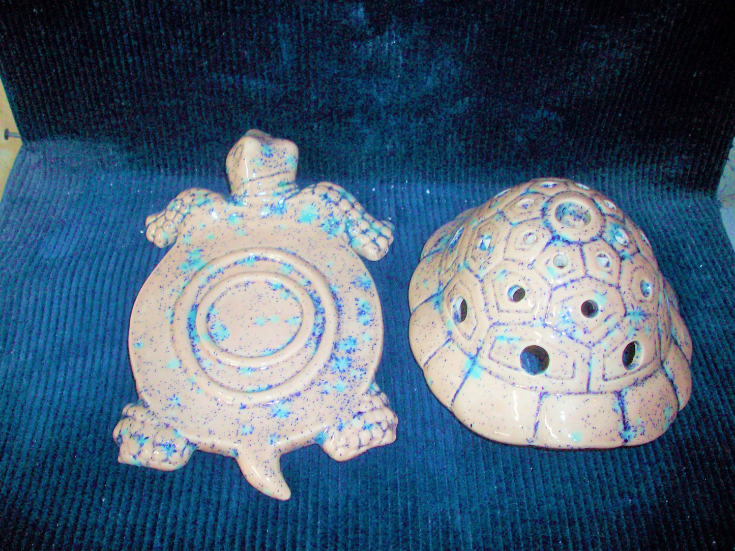 Ceramic Glazed Northern Lights Turtle