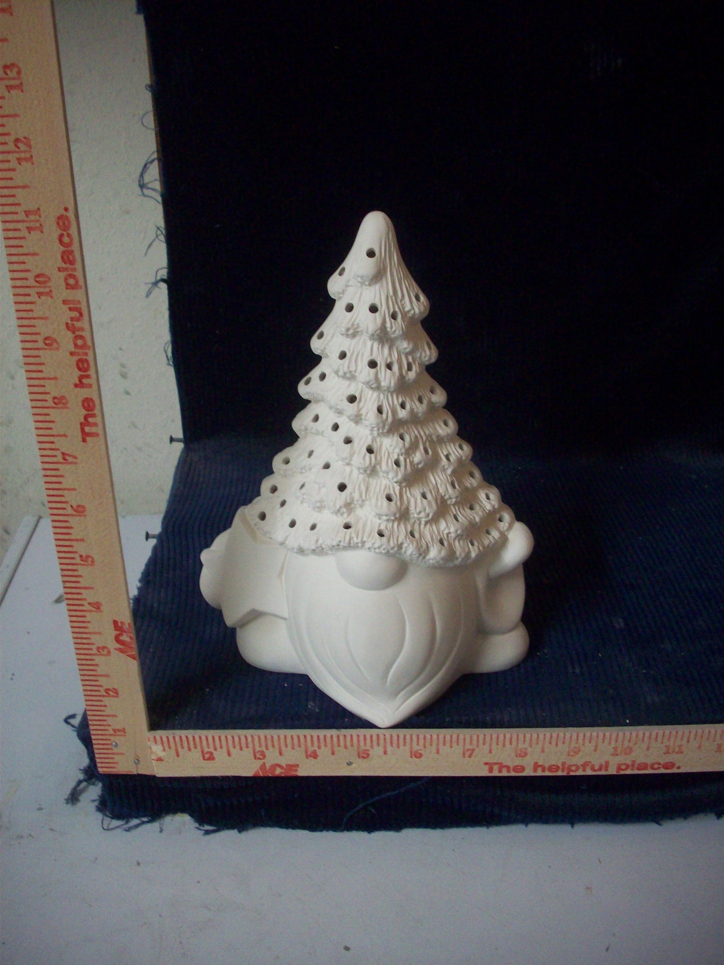 Ceramic Ready To paint Christmas Tree Gnome