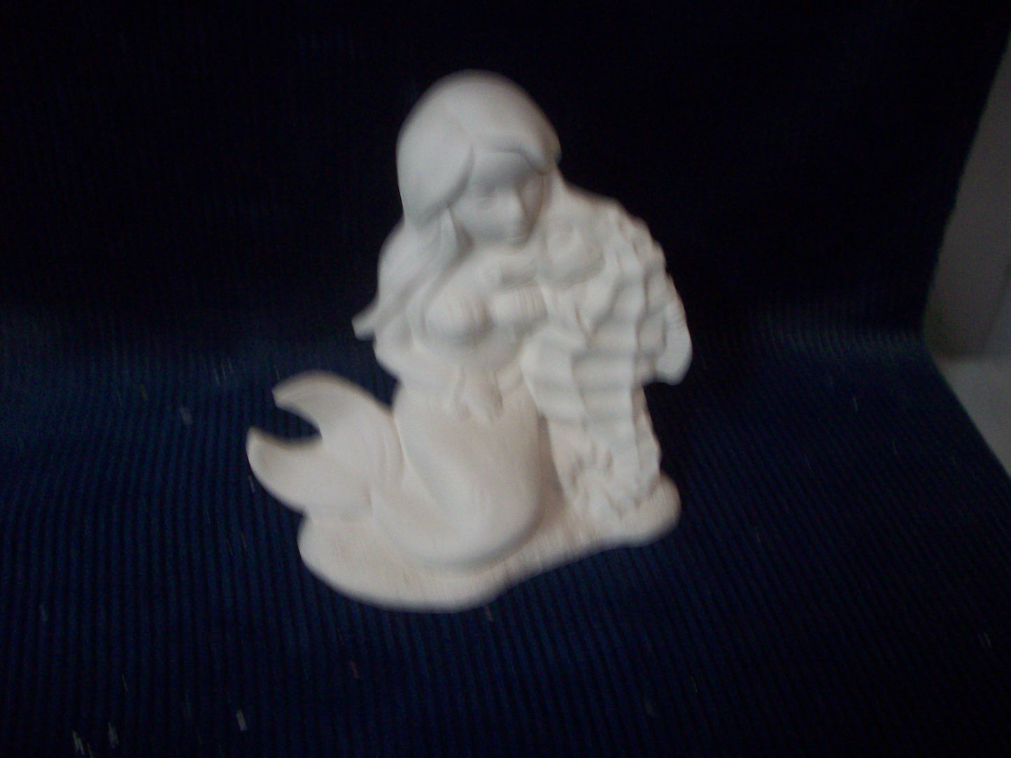 Ceramic Ready To Paint Mermaid with Sea Horse