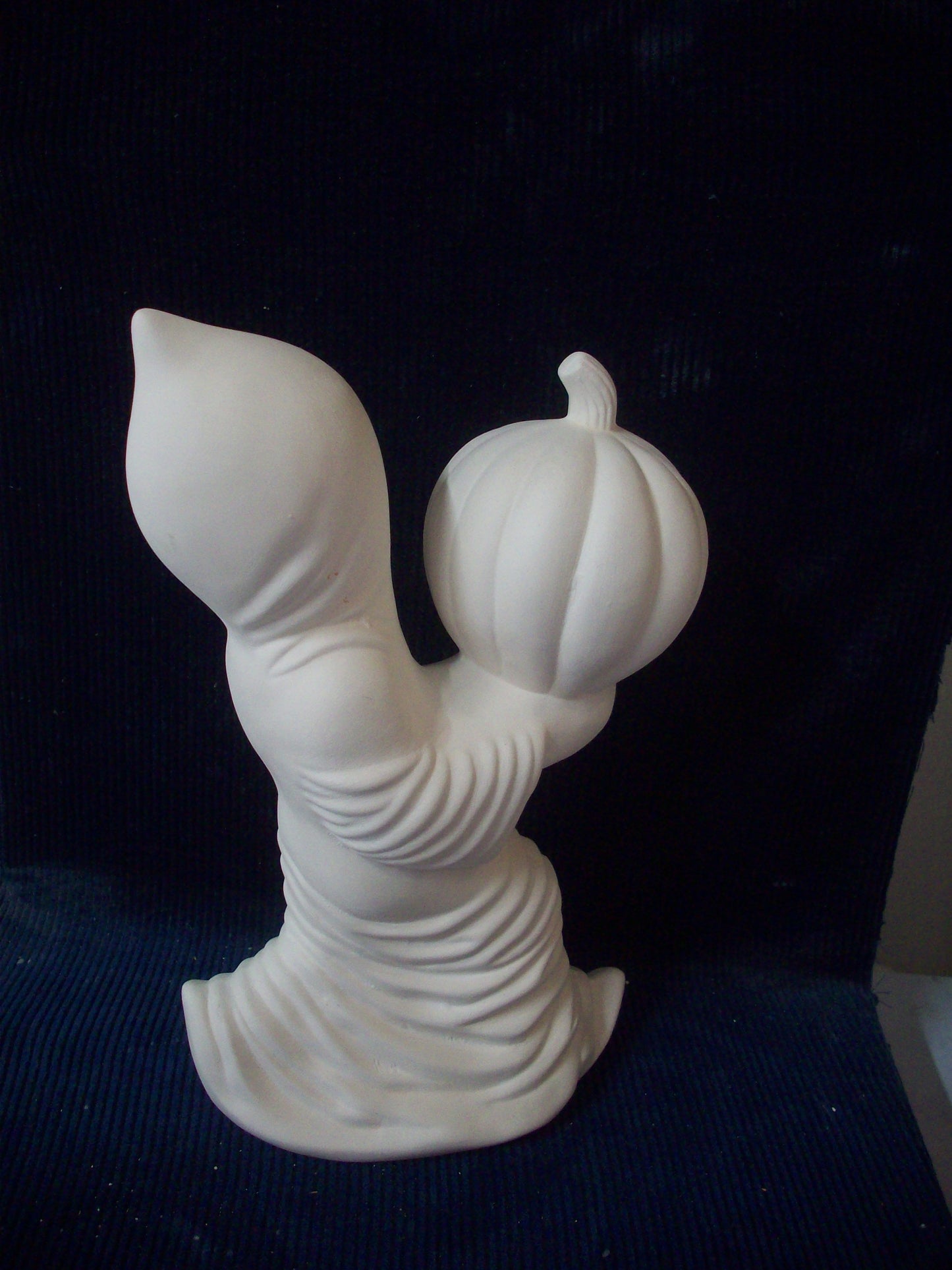 Ceramic Ready To Paint Ghost Holding Pumpkin Large (Vintage)