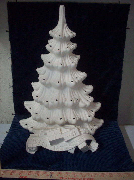 Ceramic ready to paint Merry Christmas Large Window Tree