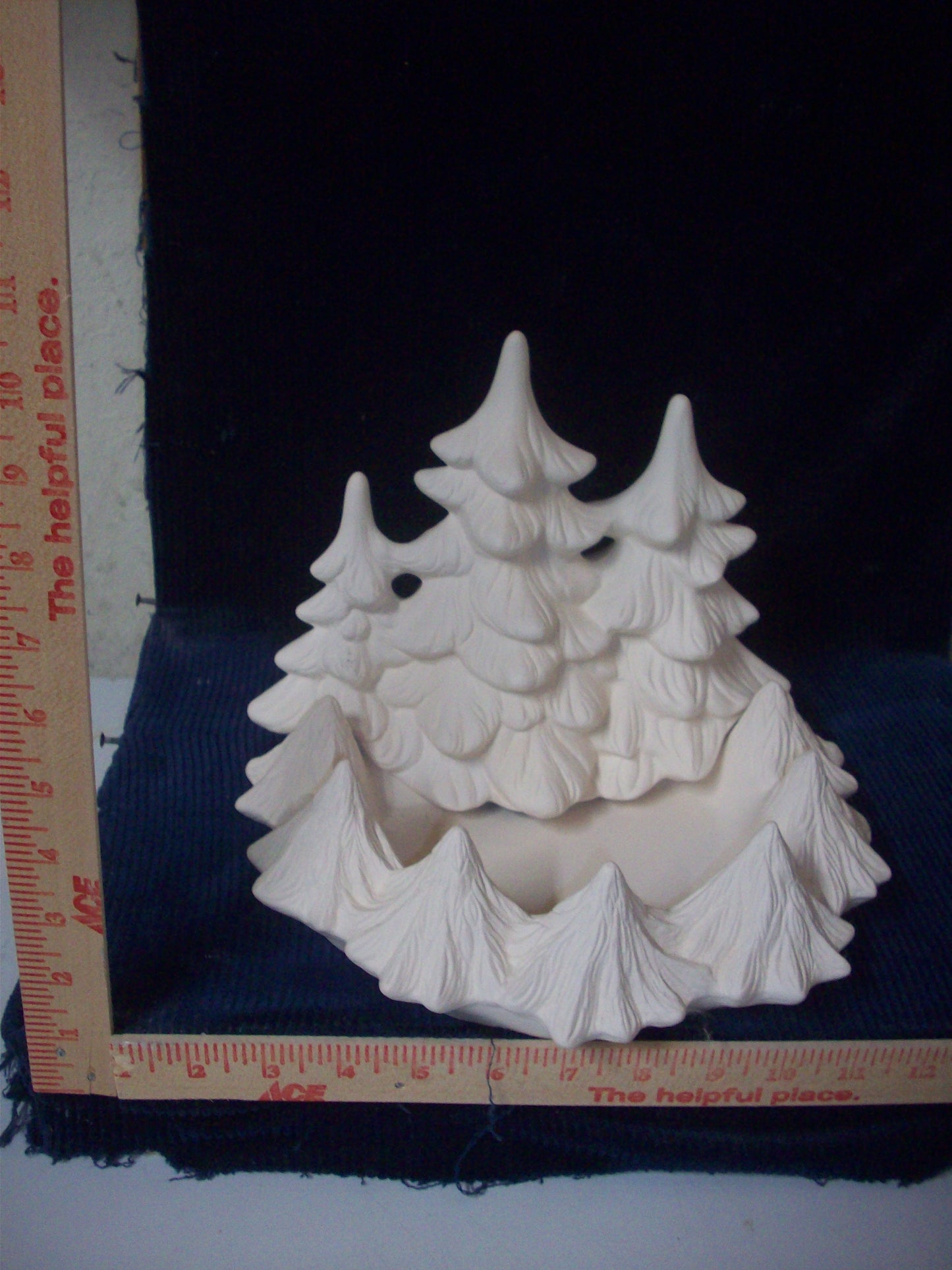 Ceramic Ready To Paint Christmas Tree Candy Dish