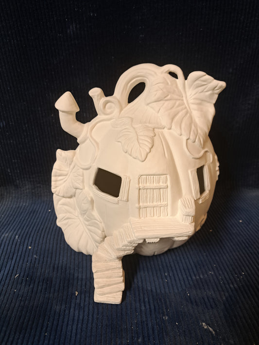 Ceramic Ready To Paint Pumpkin Fairy House