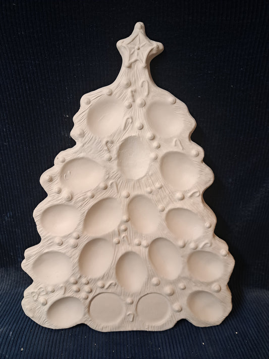 Ceramic Ready To Paint Tree Egg Tray