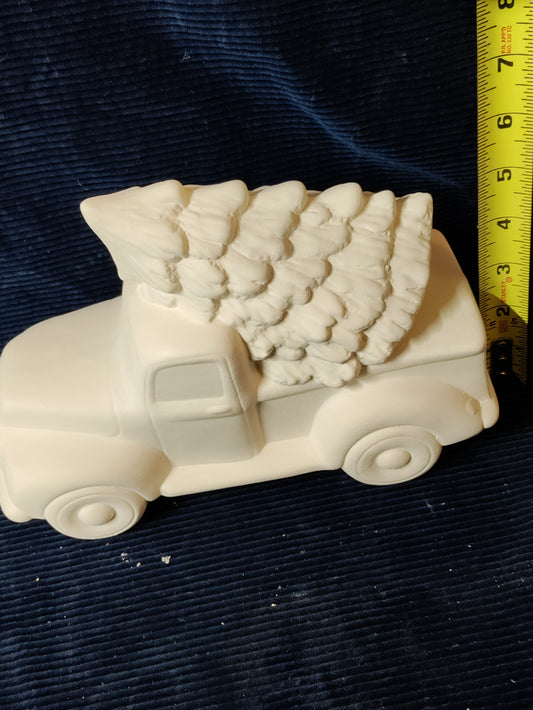 Ceramic ready to paint truck with tree