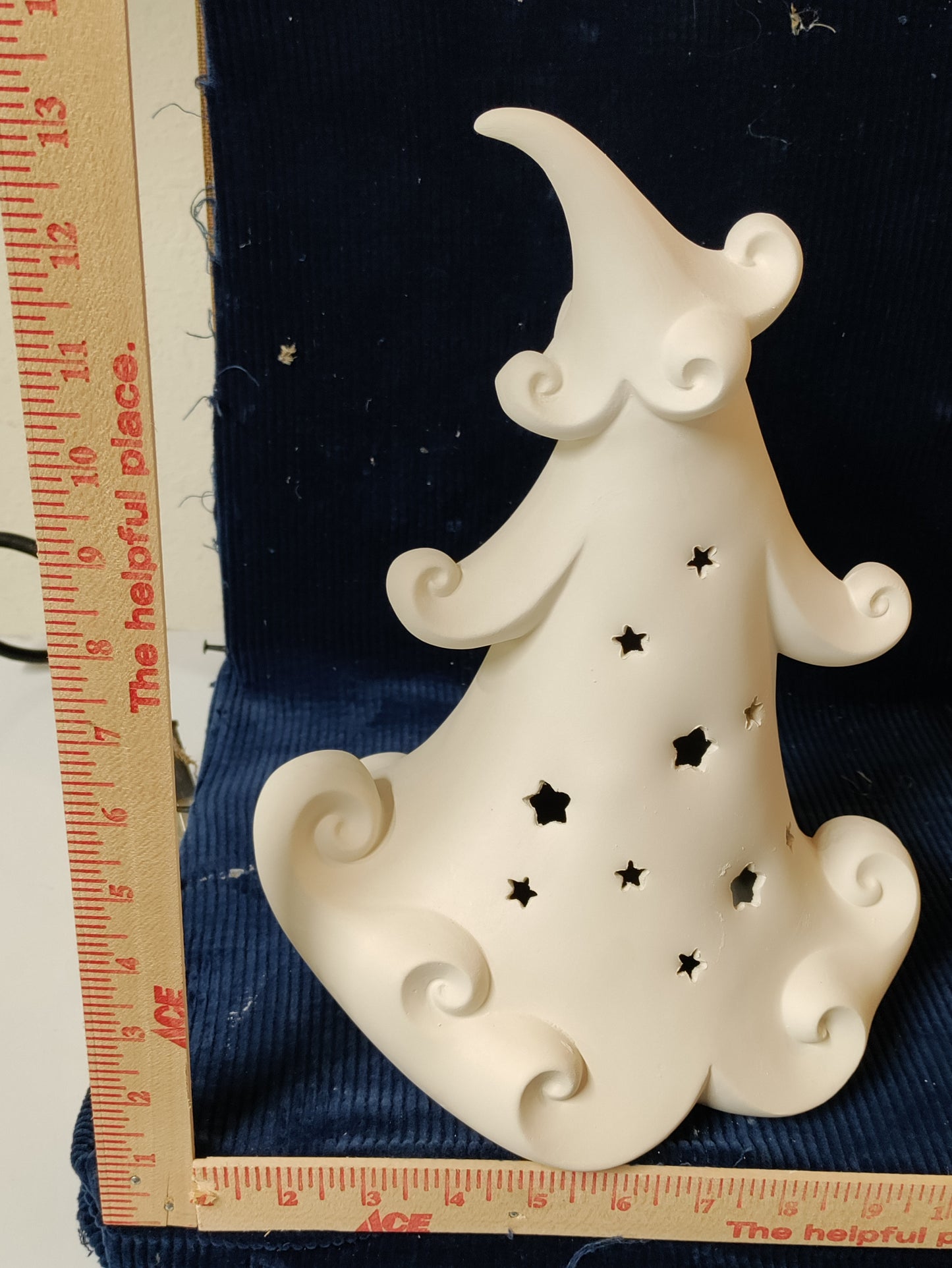 Ceramic Bisque JOLLY Tree w/ Stars Christmas Tree Ready to Paint