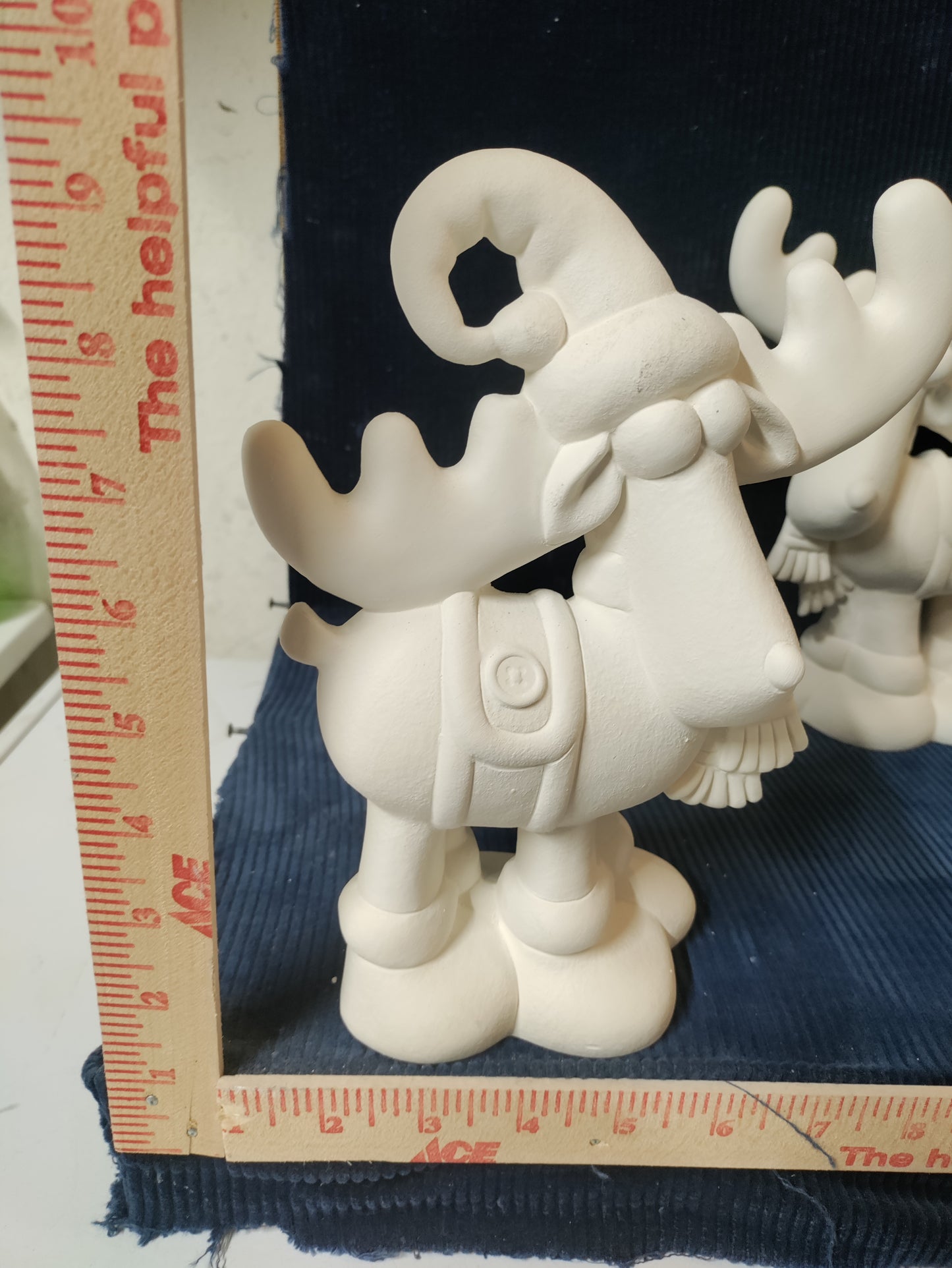 Ceramic Ready To Paint Dancer and Prancer set