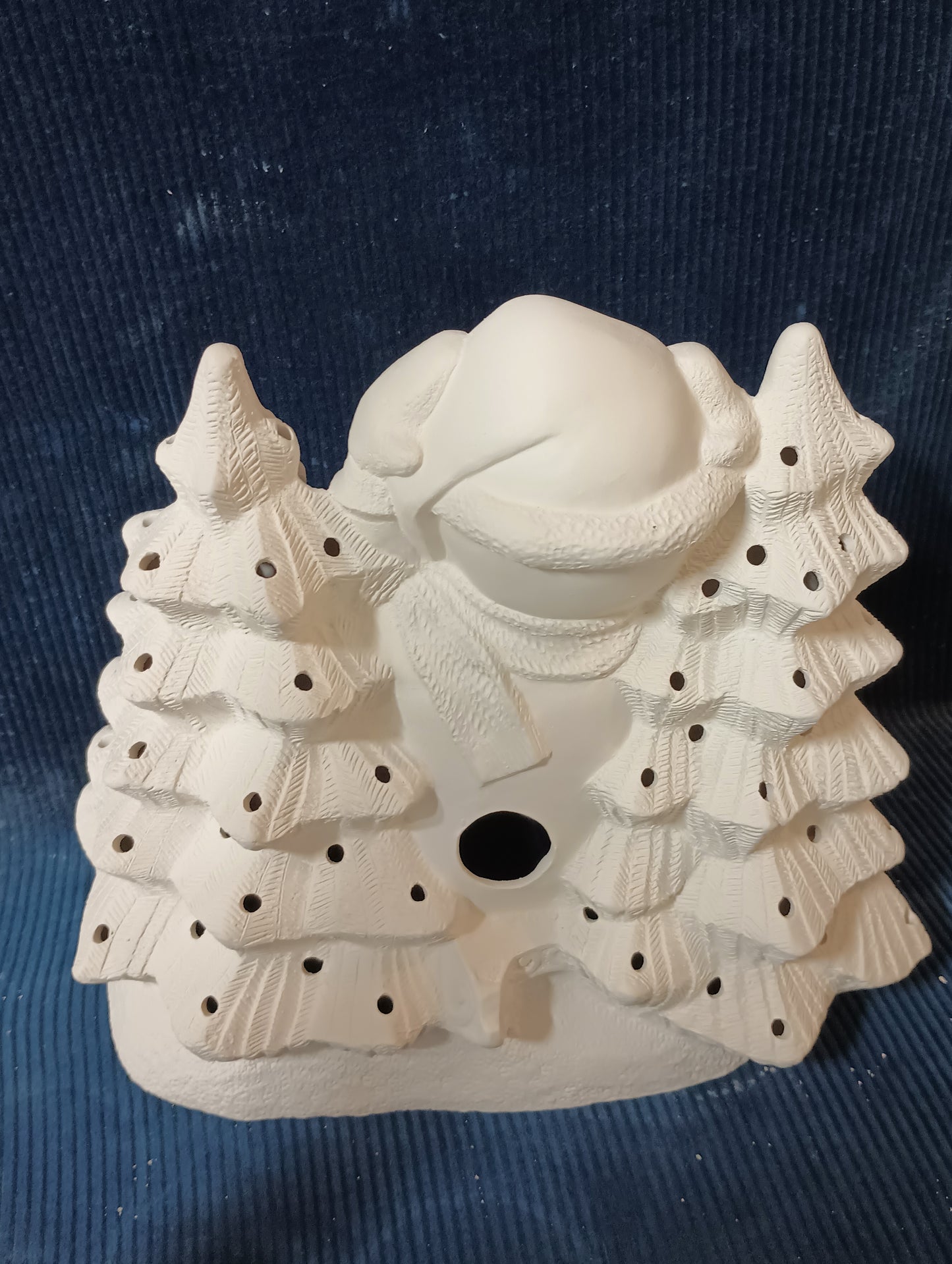 Ceramic Ready To Paint Snowman on Sled