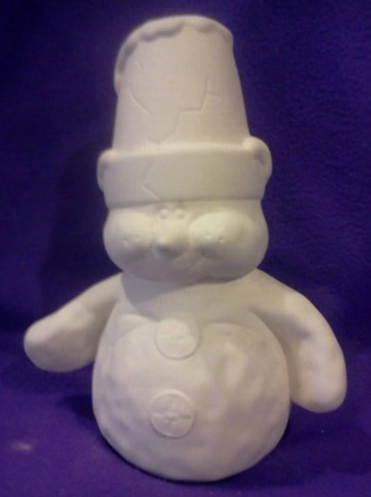 Ceramic Ready To Paint Crackhead Snowman