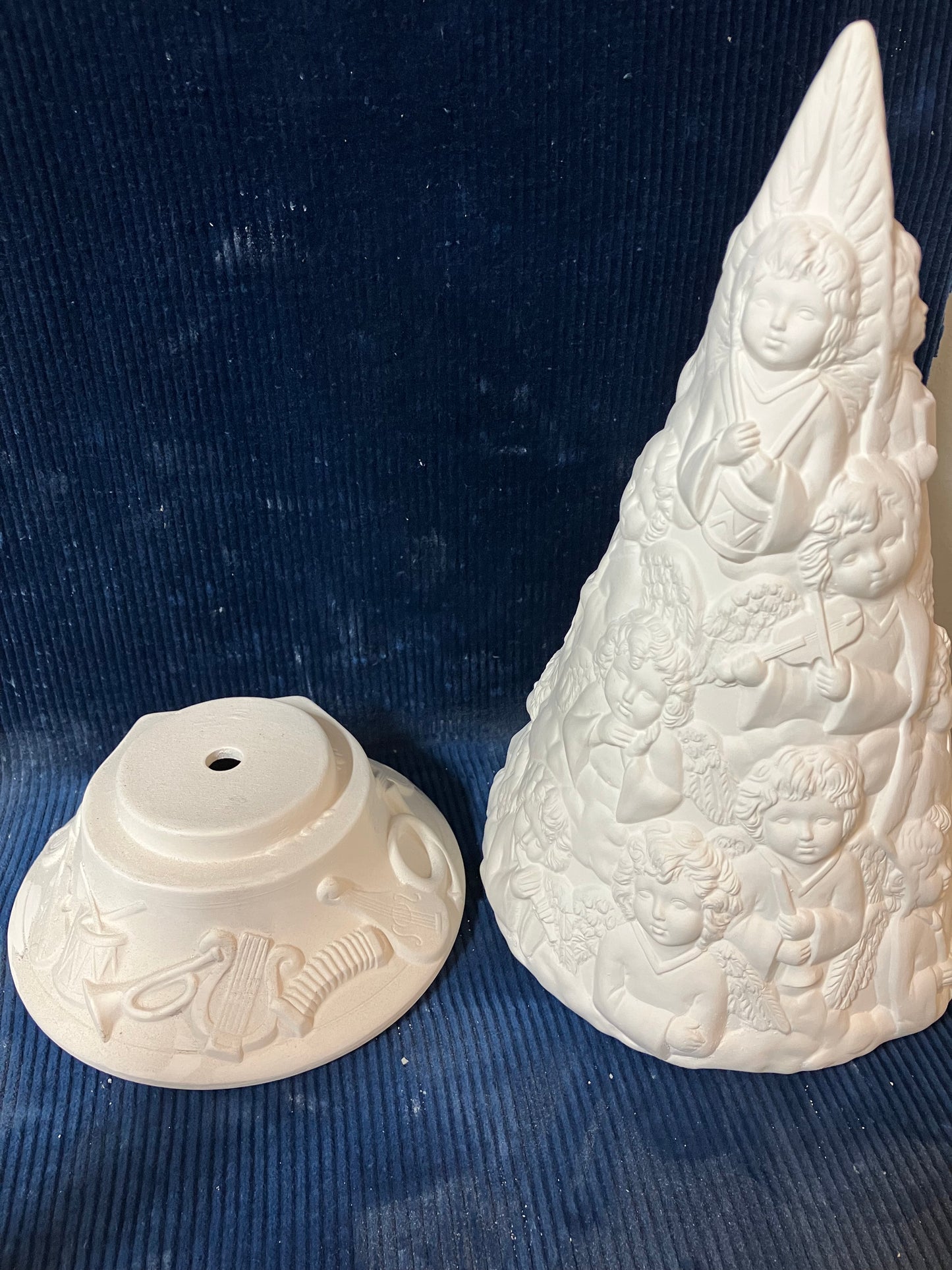 Ceramic Ready To Paint Angels Orchestra Christmas Tree